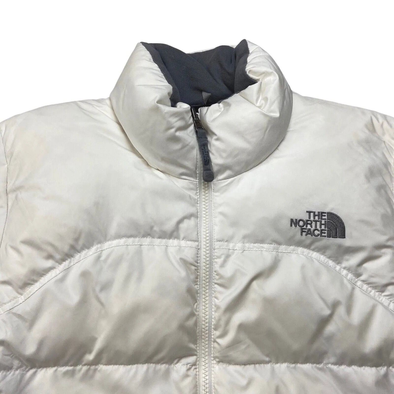 2000s White North Face 700 Womens Puffer Jacket Medium