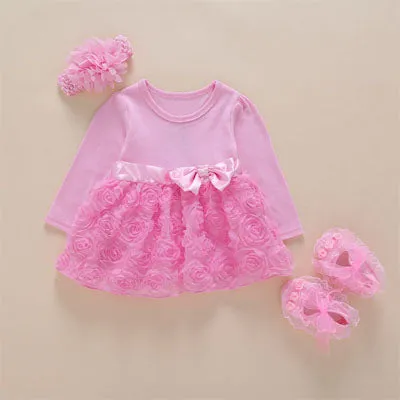 2019 Baby Girls Lace Pink Sleeve Floral Dress Set (0-2years) FLASH SALE [Over 50% OFF   Free Shipping]