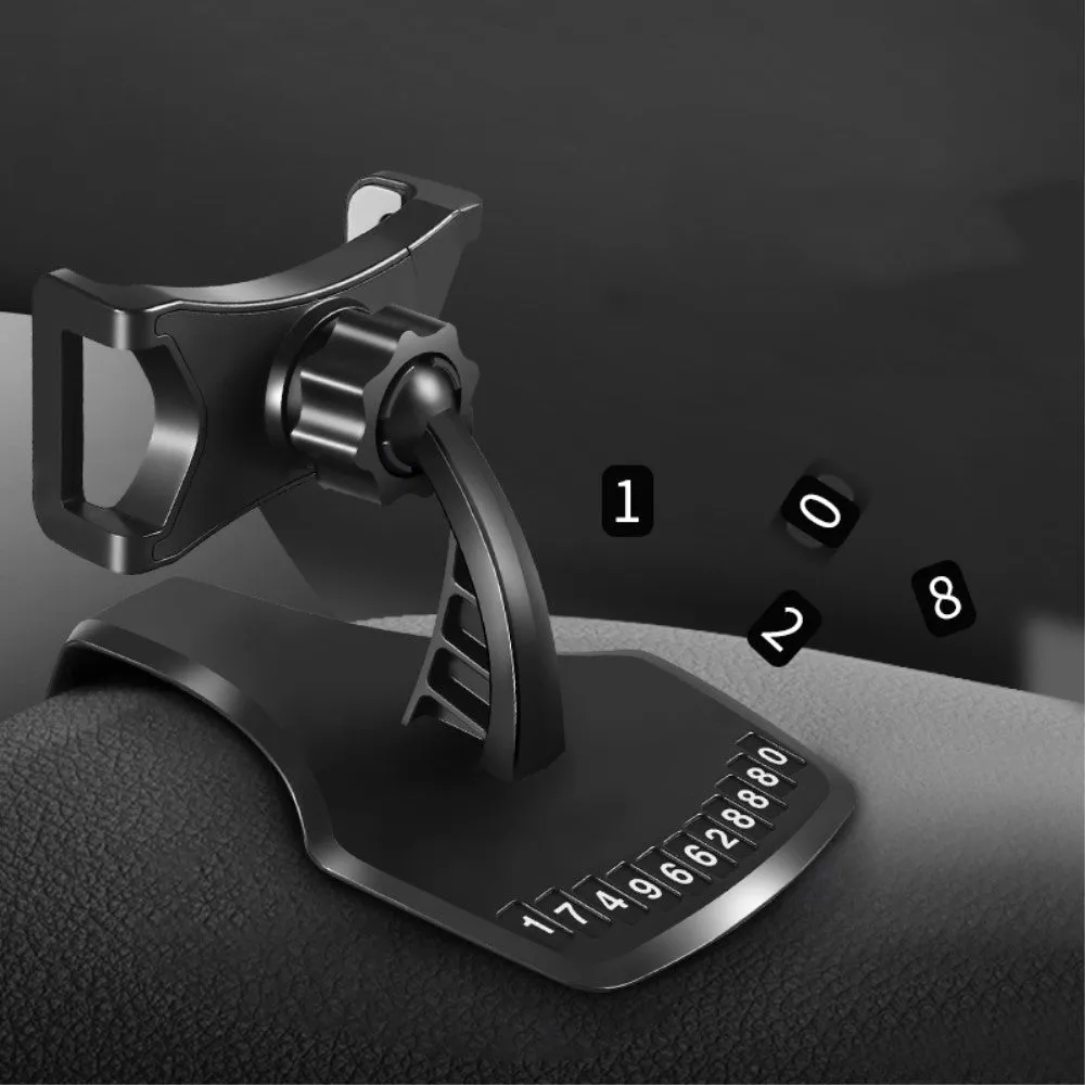 3 in 1 Car GPS Smartphone Holder: Dashboard / Visor Clamp   AC Grid Clip for BlackBerry 9930 Bold, Dakota - Black