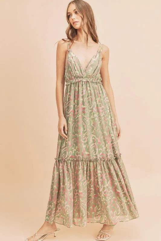 Aemi   Co Davia Floral Tiered Sun Maxi Dress