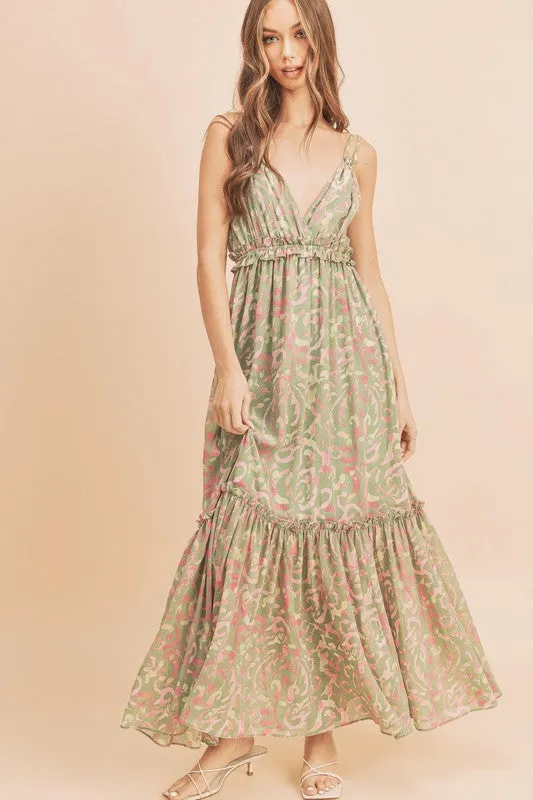 Aemi   Co Davia Floral Tiered Sun Maxi Dress
