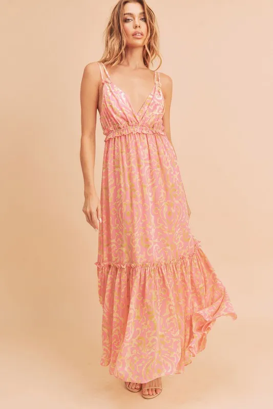 Aemi   Co Davia Floral Tiered Sun Maxi Dress