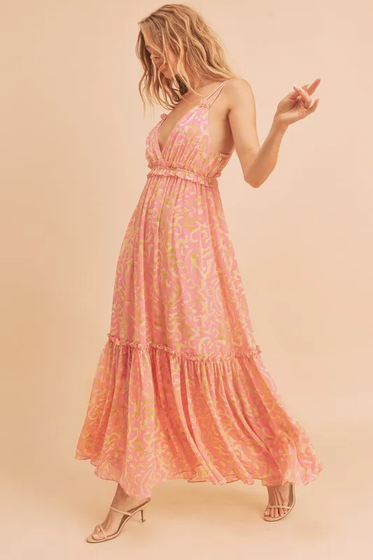 Aemi   Co Davia Floral Tiered Sun Maxi Dress
