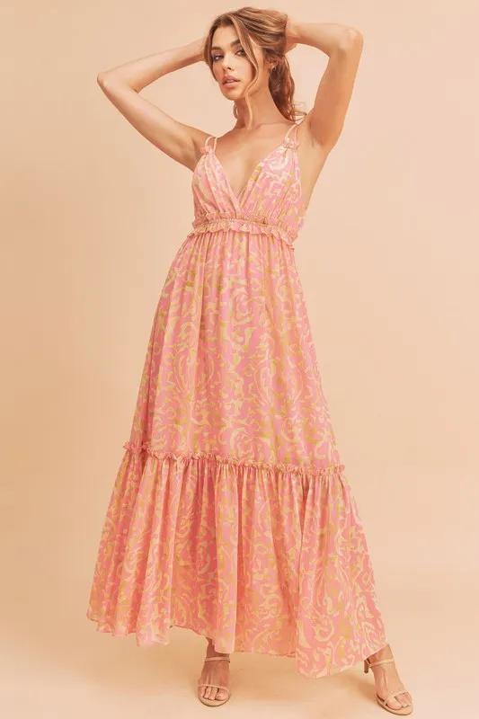 Aemi   Co Davia Floral Tiered Sun Maxi Dress