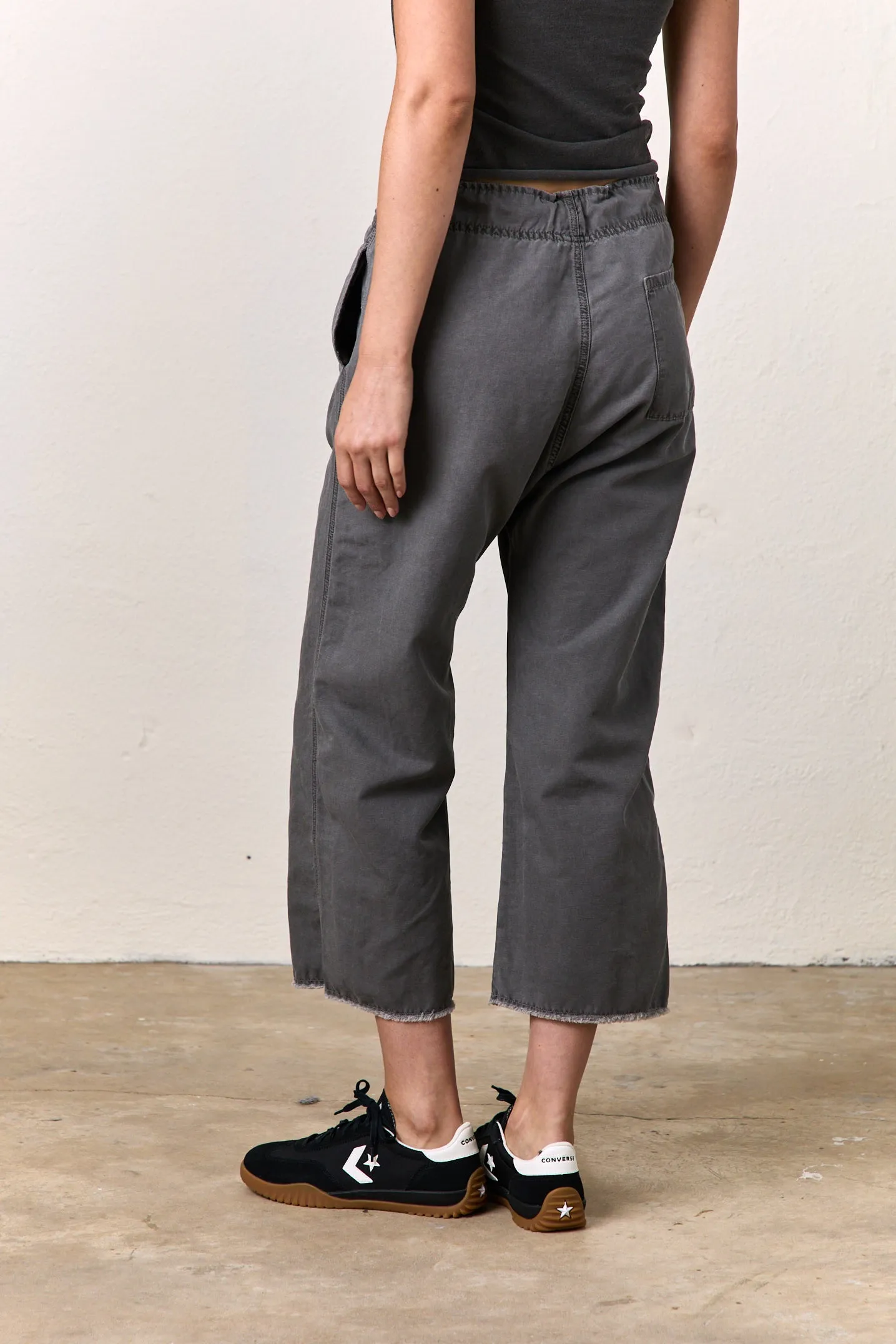 AKARI TIE WAIST PANT / FADED BLACK
