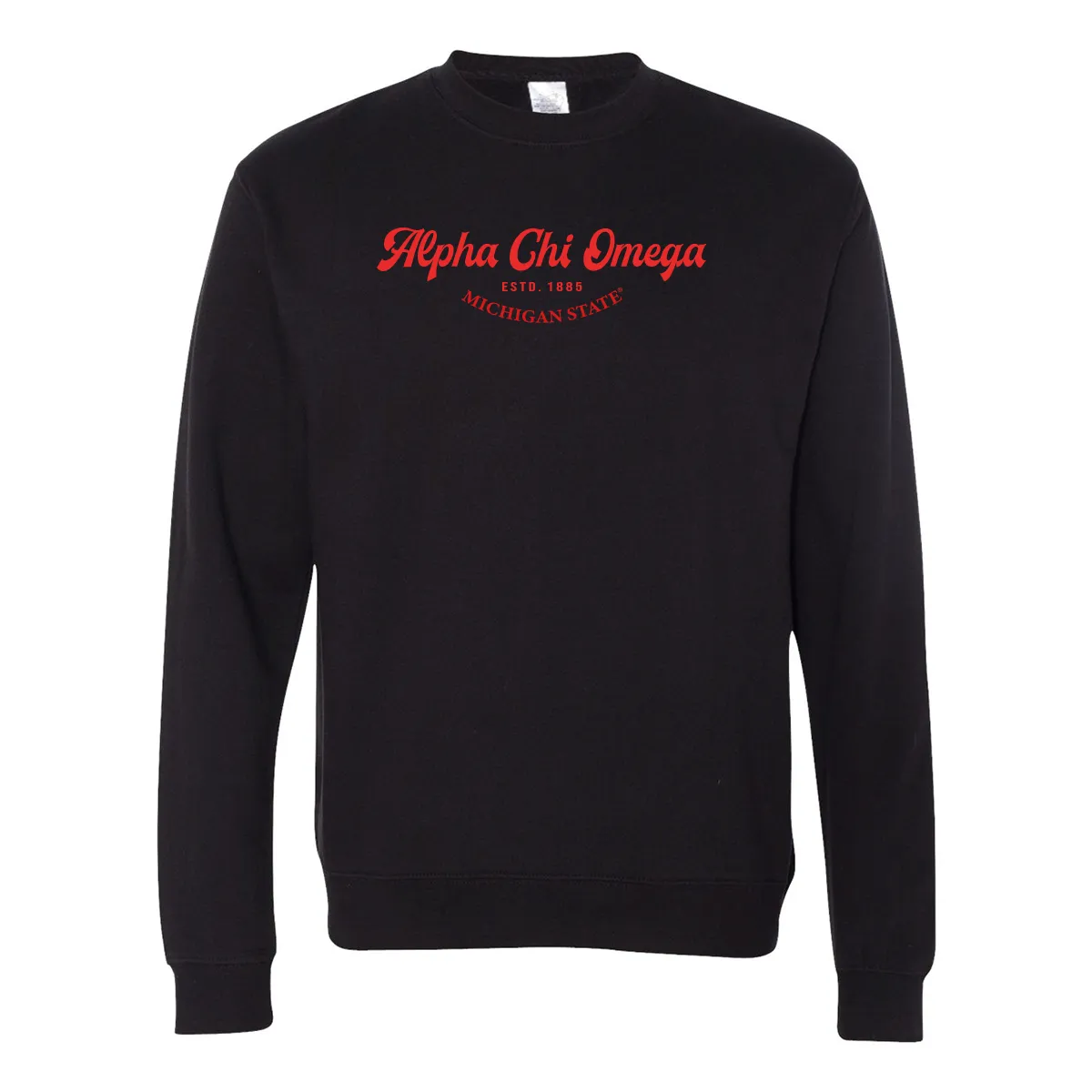 #Alpha Chi Omega Crewneck Sweatshirt, Elegant Print Design
