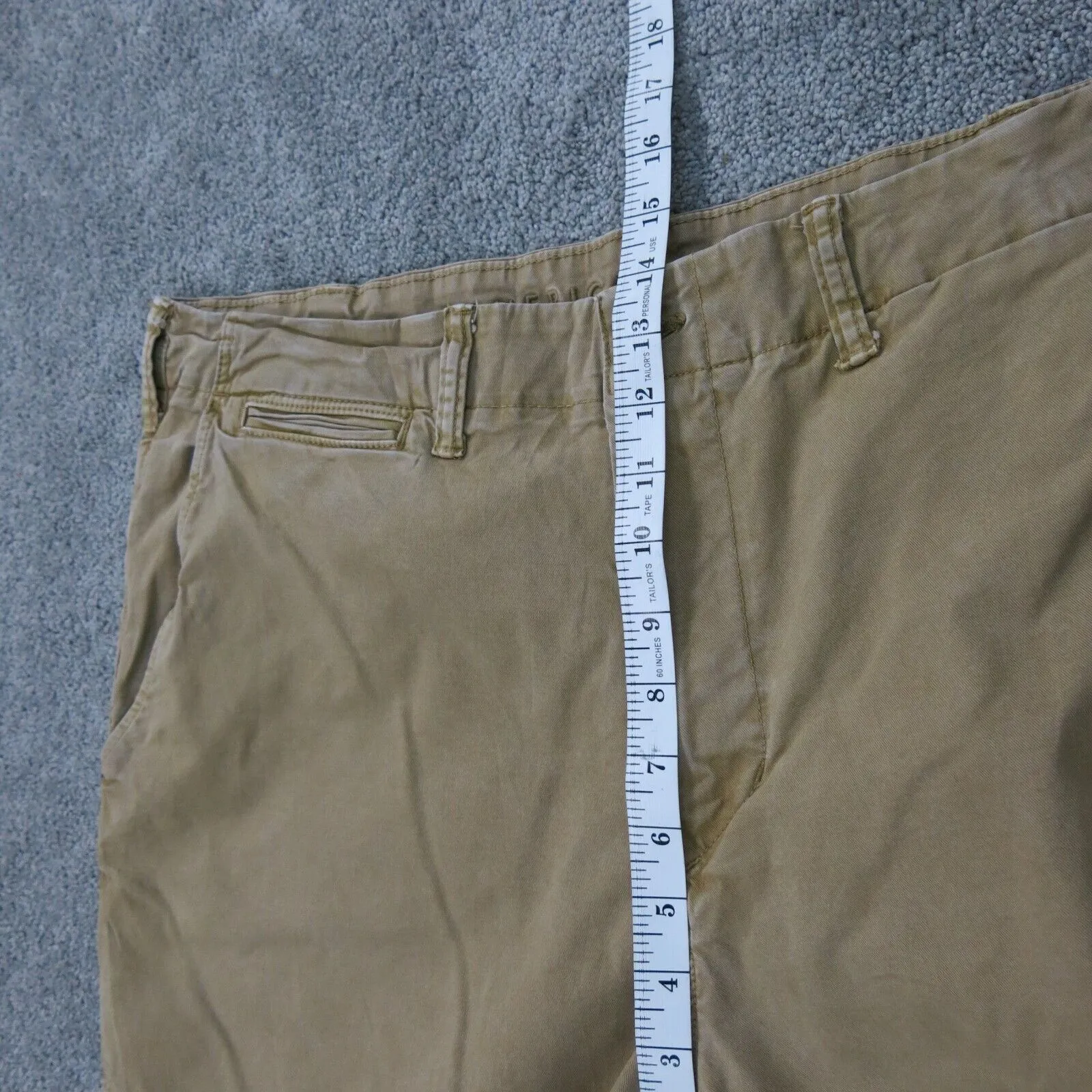 American Eagle Mens Chino Pants Straight Leg High Rise Camel Brown Size W38XL30