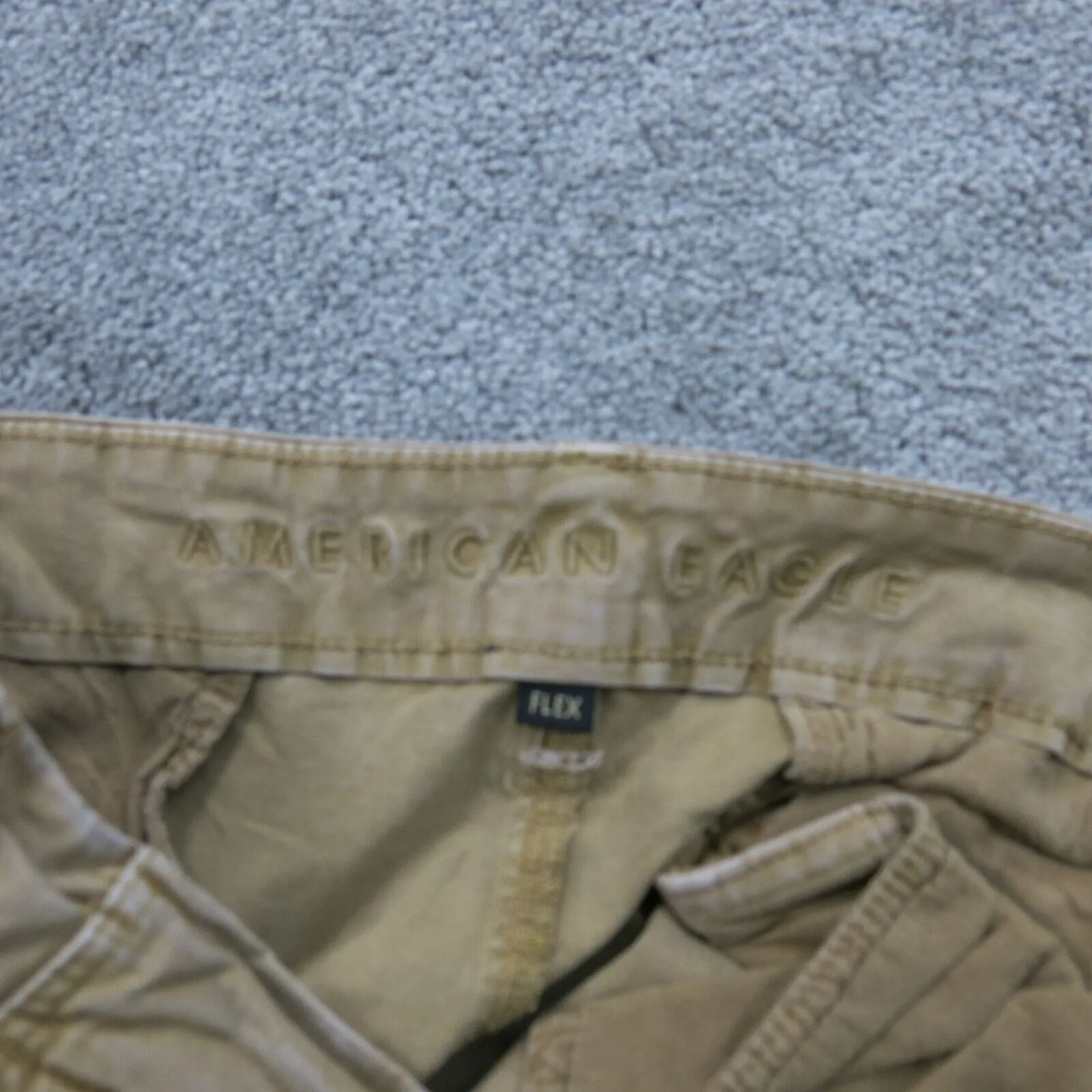 American Eagle Mens Chino Pants Straight Leg High Rise Camel Brown Size W38XL30