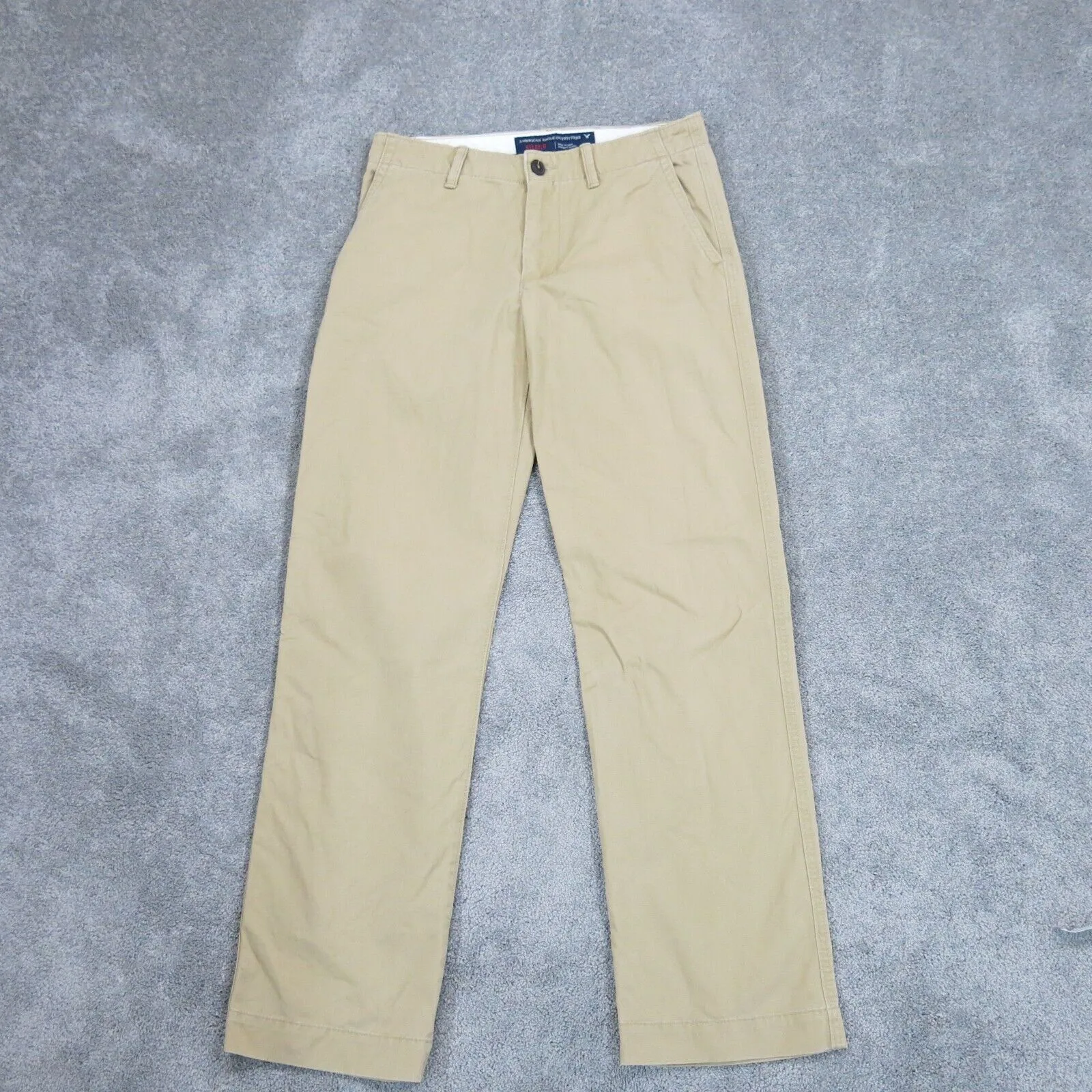 American Eagle Mens Chino Pants Straight Leg Stretch Mid Rise Tan Size W32XL34