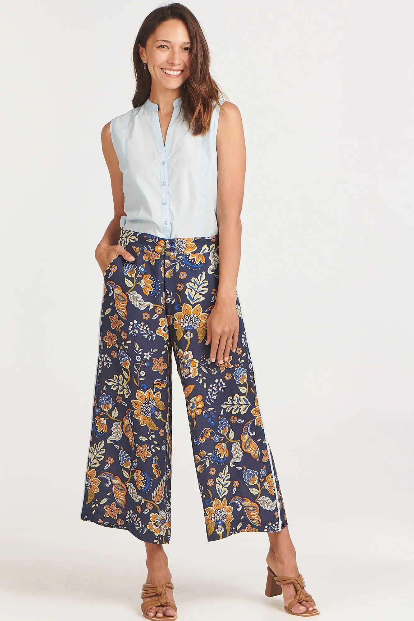 Arlo Pants Indigo Chintz