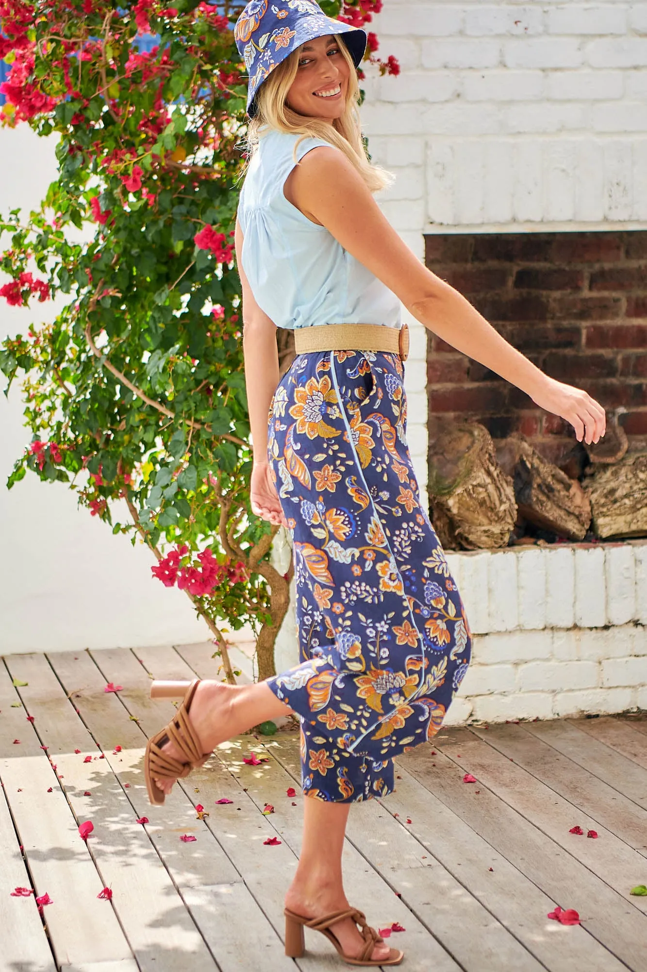 Arlo Pants Indigo Chintz