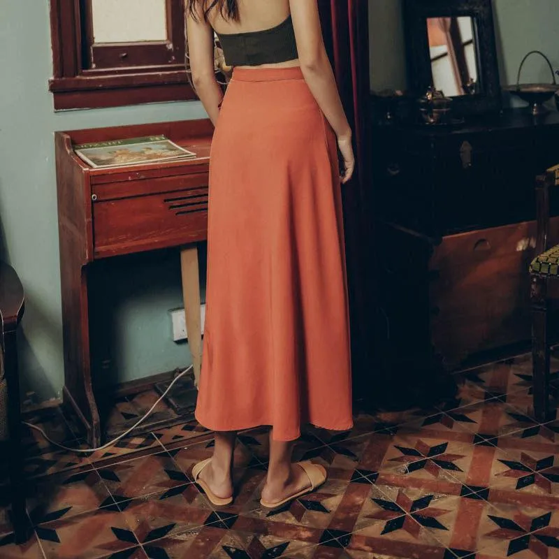 Boho Wrap Midi Skirt