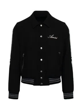 Bones Varsity Jacket in Black