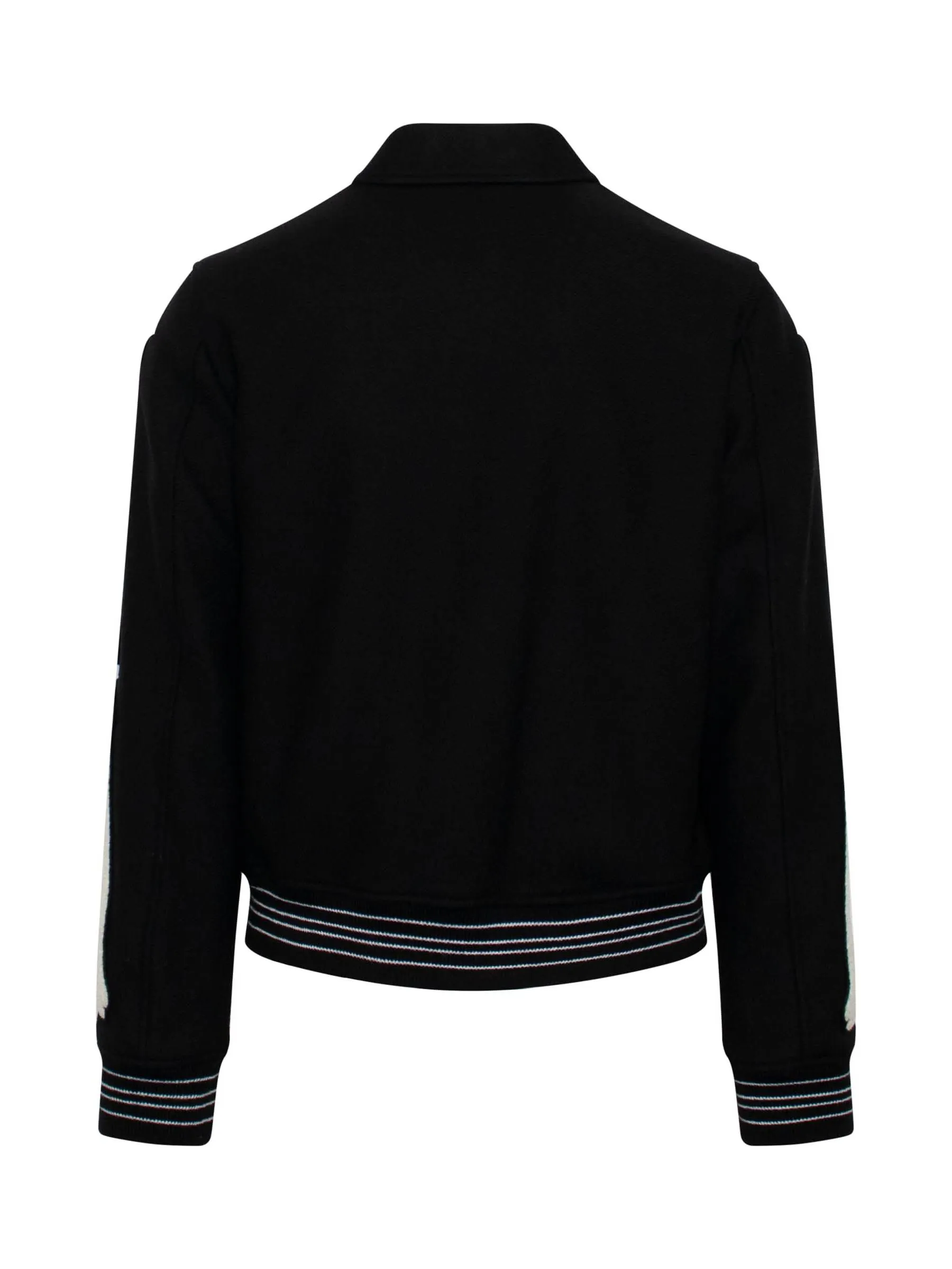 Bones Varsity Jacket in Black
