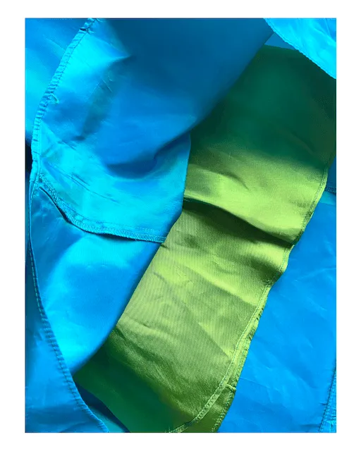 Bright Winter Peacock Shimmer Maxi Skirt