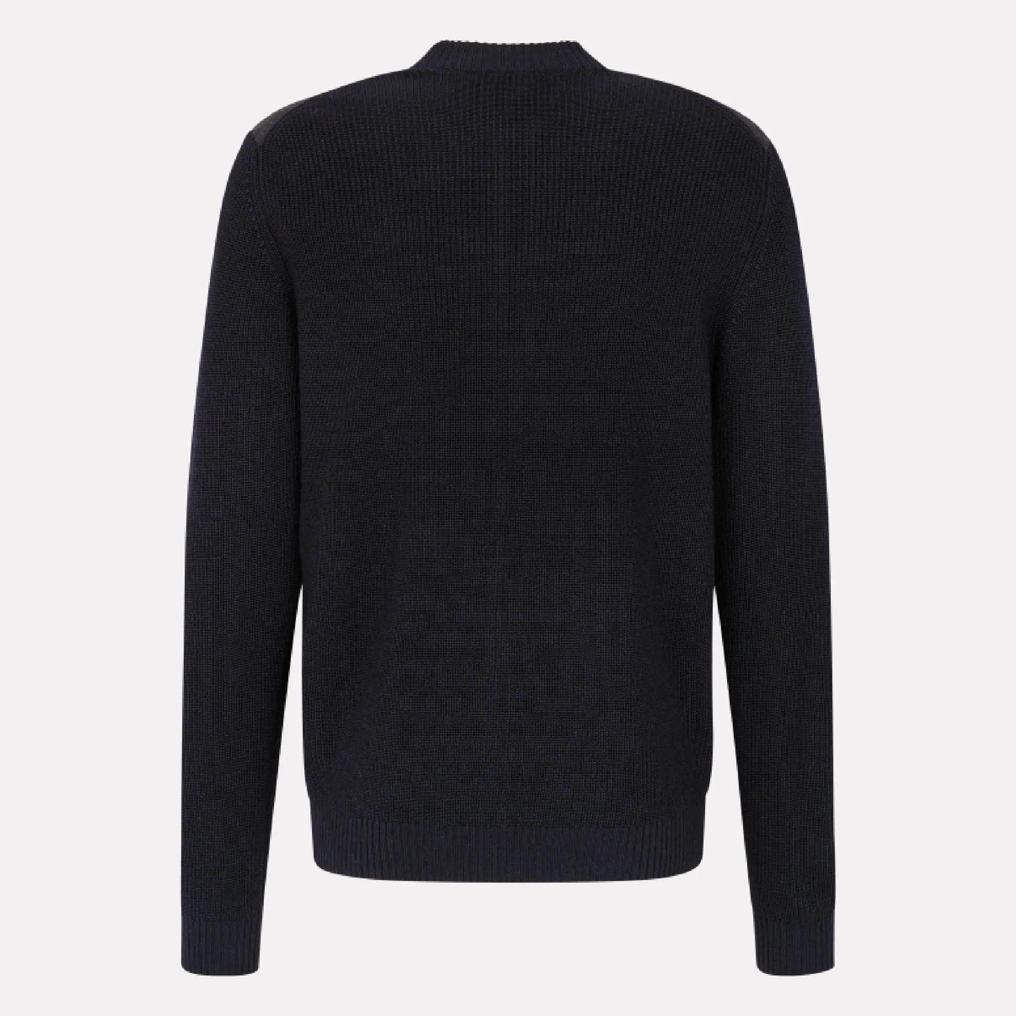 Bugatti Long Sleeve Full Zip Sweater / Navy/Charcoal