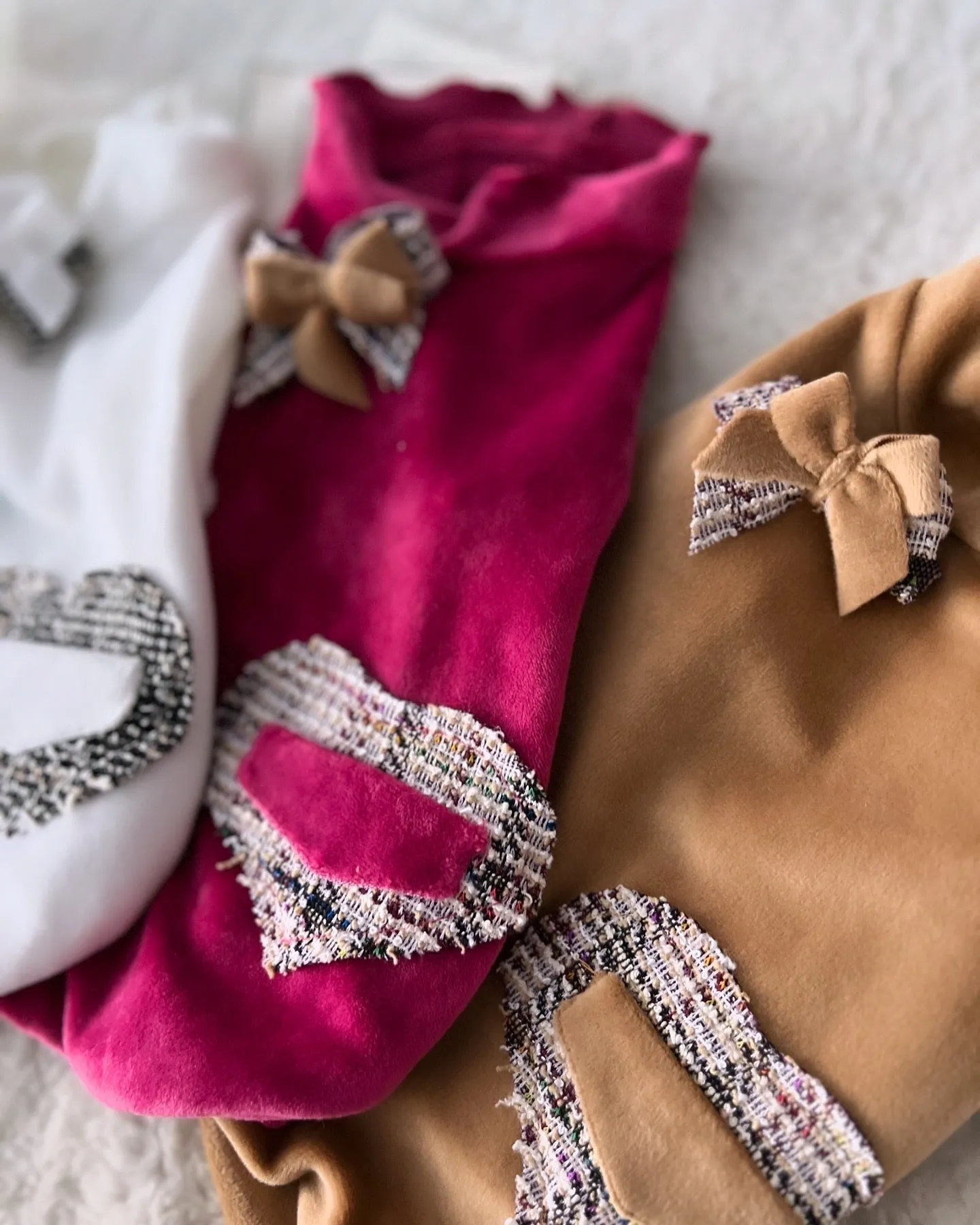 Ciniglia Sweatshirt Tweed Fuxia