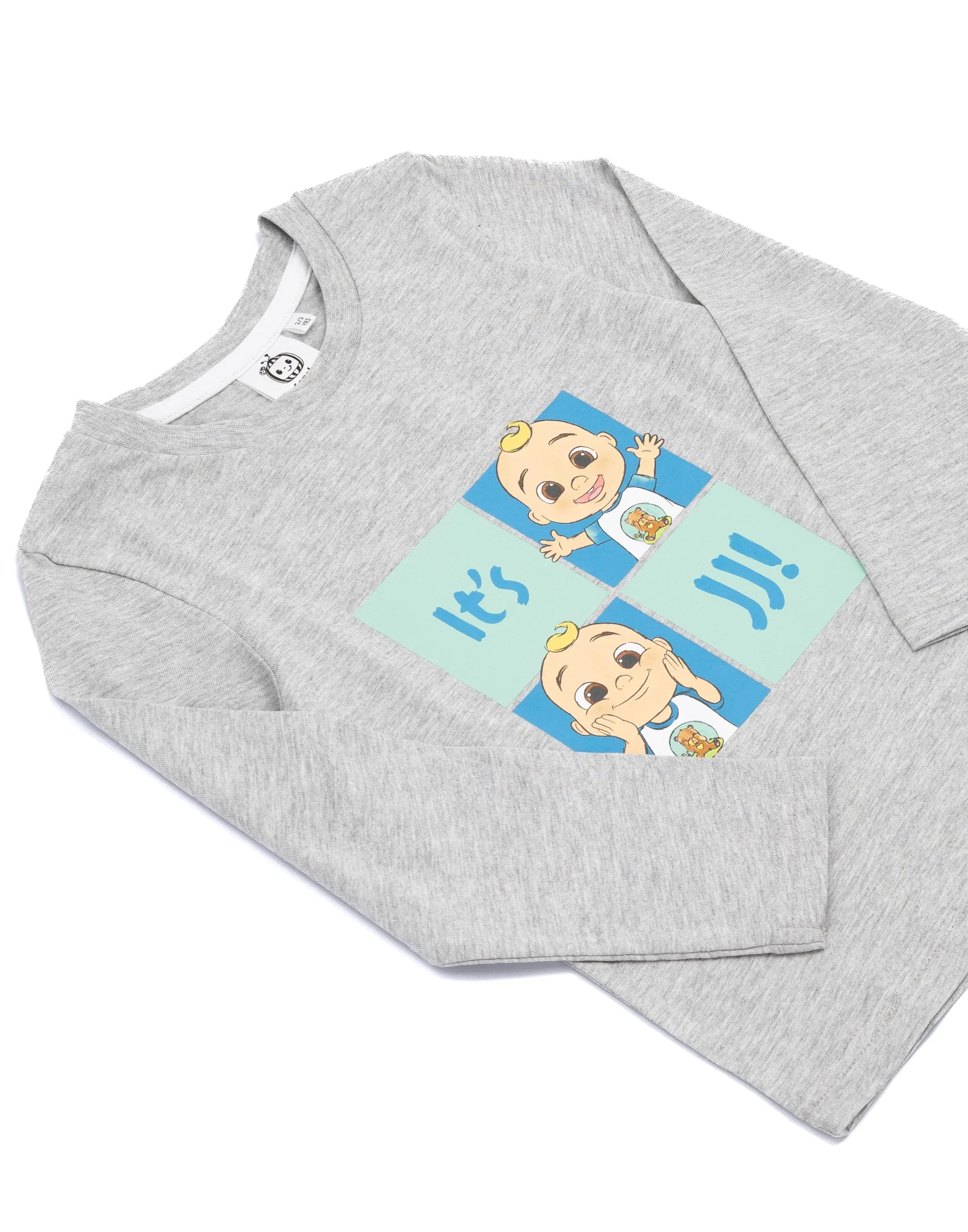 Cocomelon Boys Grey Long Sleeve T-Shirt