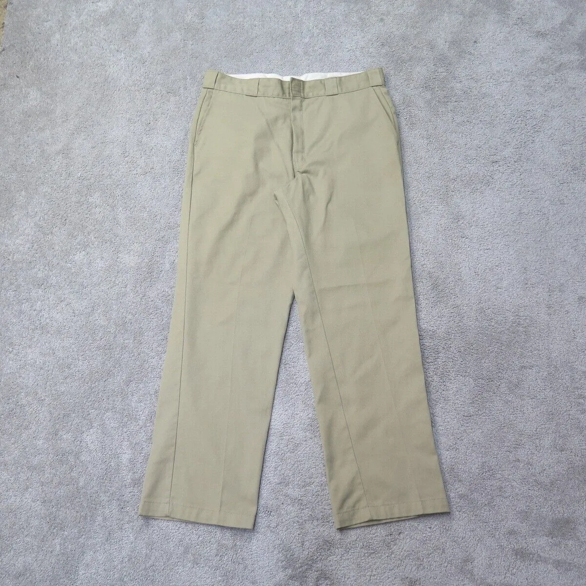 Dickies Pant Mens Khaki W36 Chino Straight Leg Mid Rise Outdoor Workwear Logo