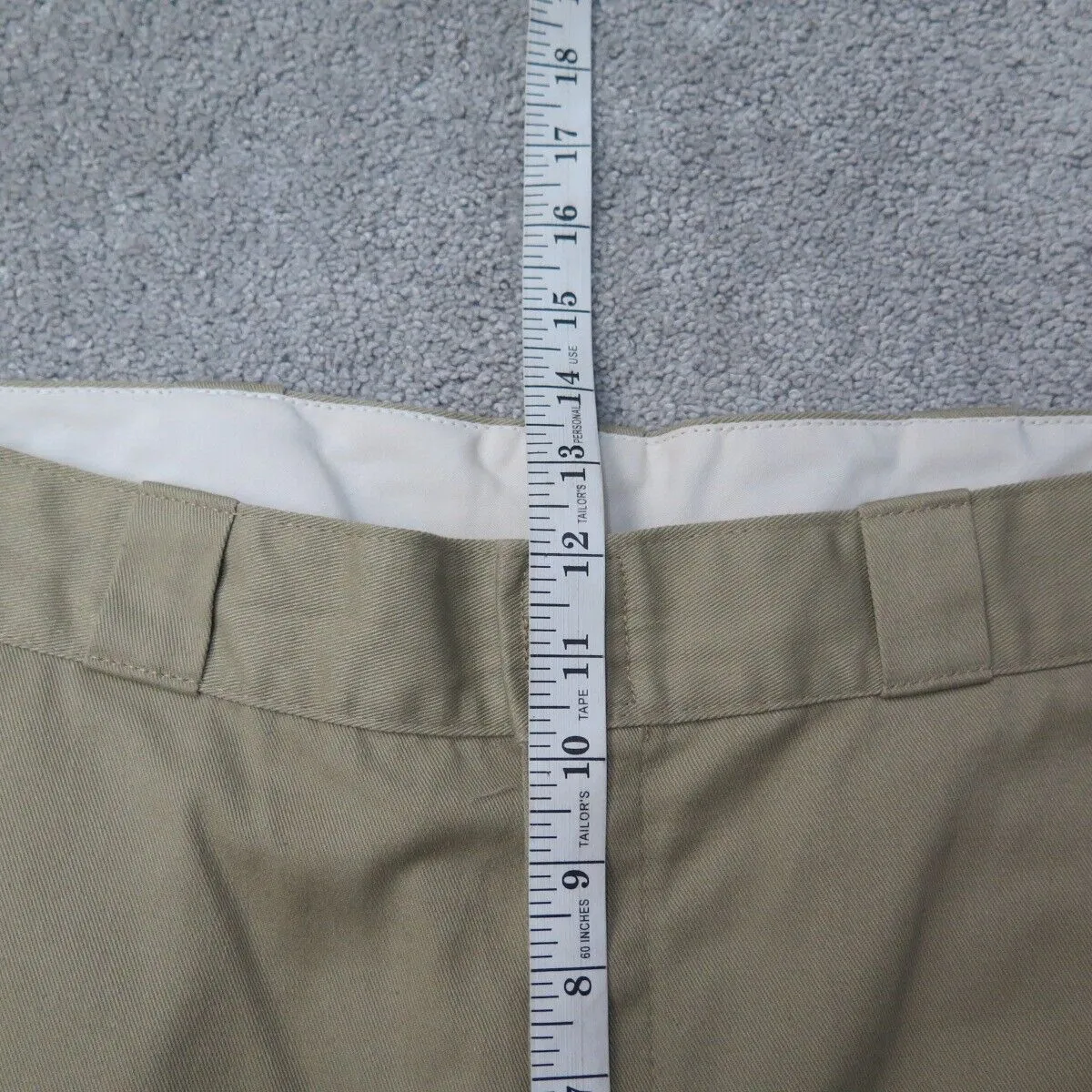 Dickies Pant Mens Khaki W36 Chino Straight Leg Mid Rise Outdoor Workwear Logo