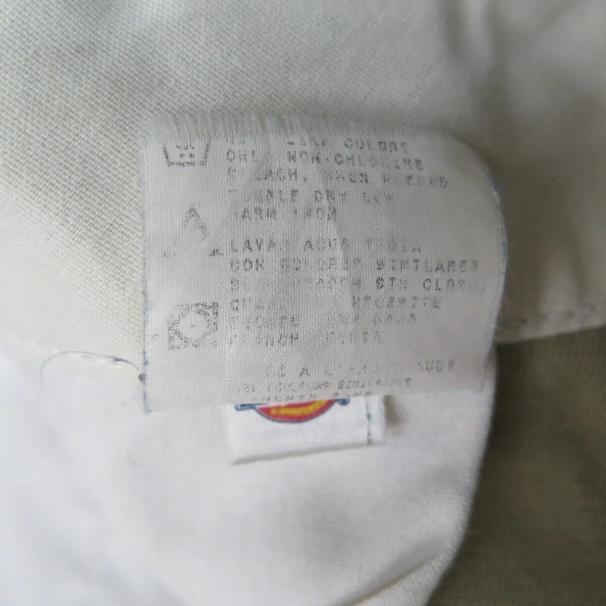 Dickies Pant Mens Khaki W36 Chino Straight Leg Mid Rise Outdoor Workwear Logo
