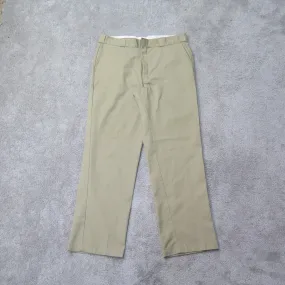 Dickies Pant Mens Khaki W36 Chino Straight Leg Mid Rise Outdoor Workwear Logo