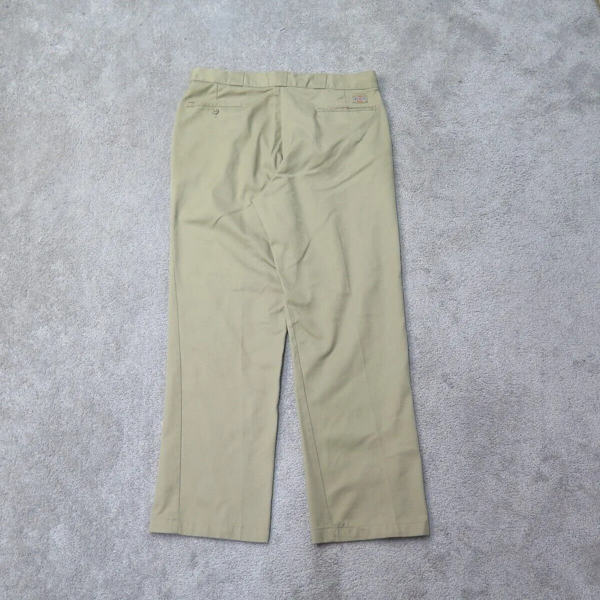 Dickies Pant Mens Khaki W36 Chino Straight Leg Mid Rise Outdoor Workwear Logo