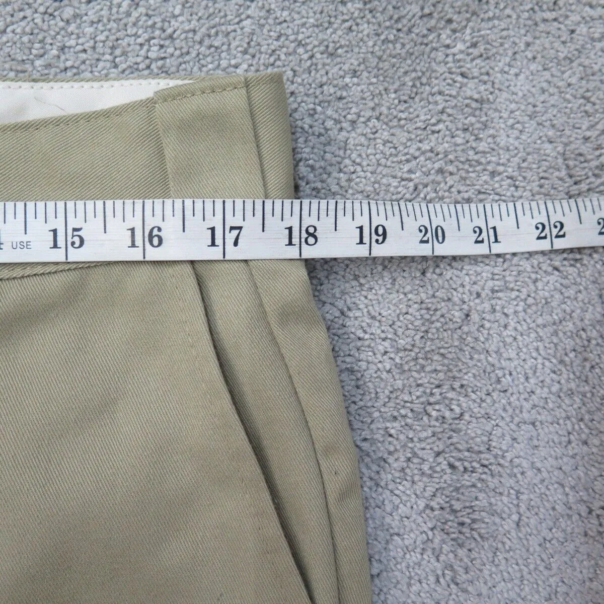 Dickies Pant Mens Khaki W36 Chino Straight Leg Mid Rise Outdoor Workwear Logo