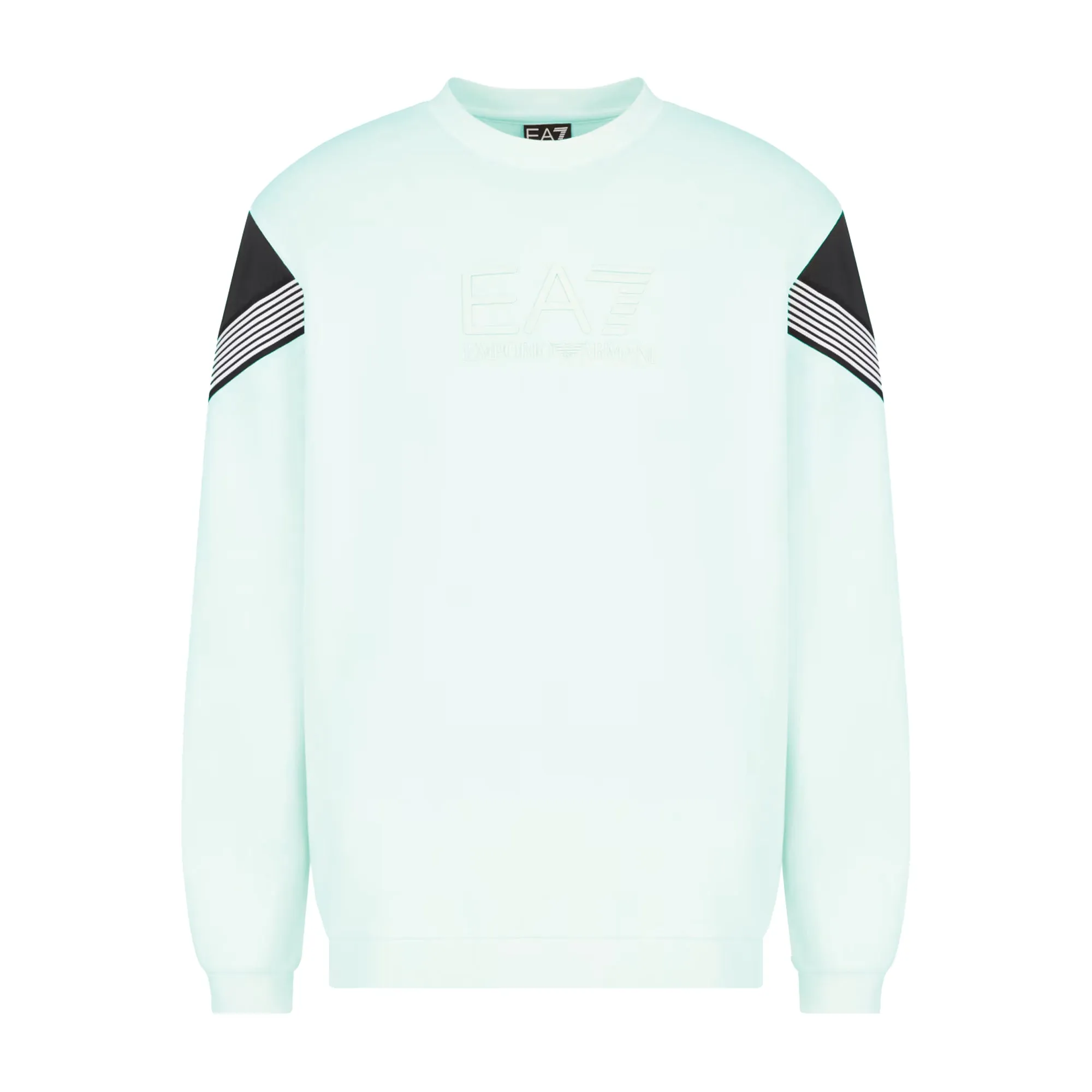 EA7 Emporio Armani Visibility 7 Lines Sweatshirt Pale Blue Mint