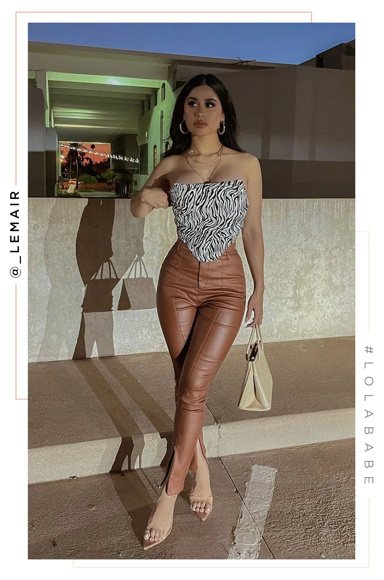 Got Game High Waist PU Skinny Pant - Rust