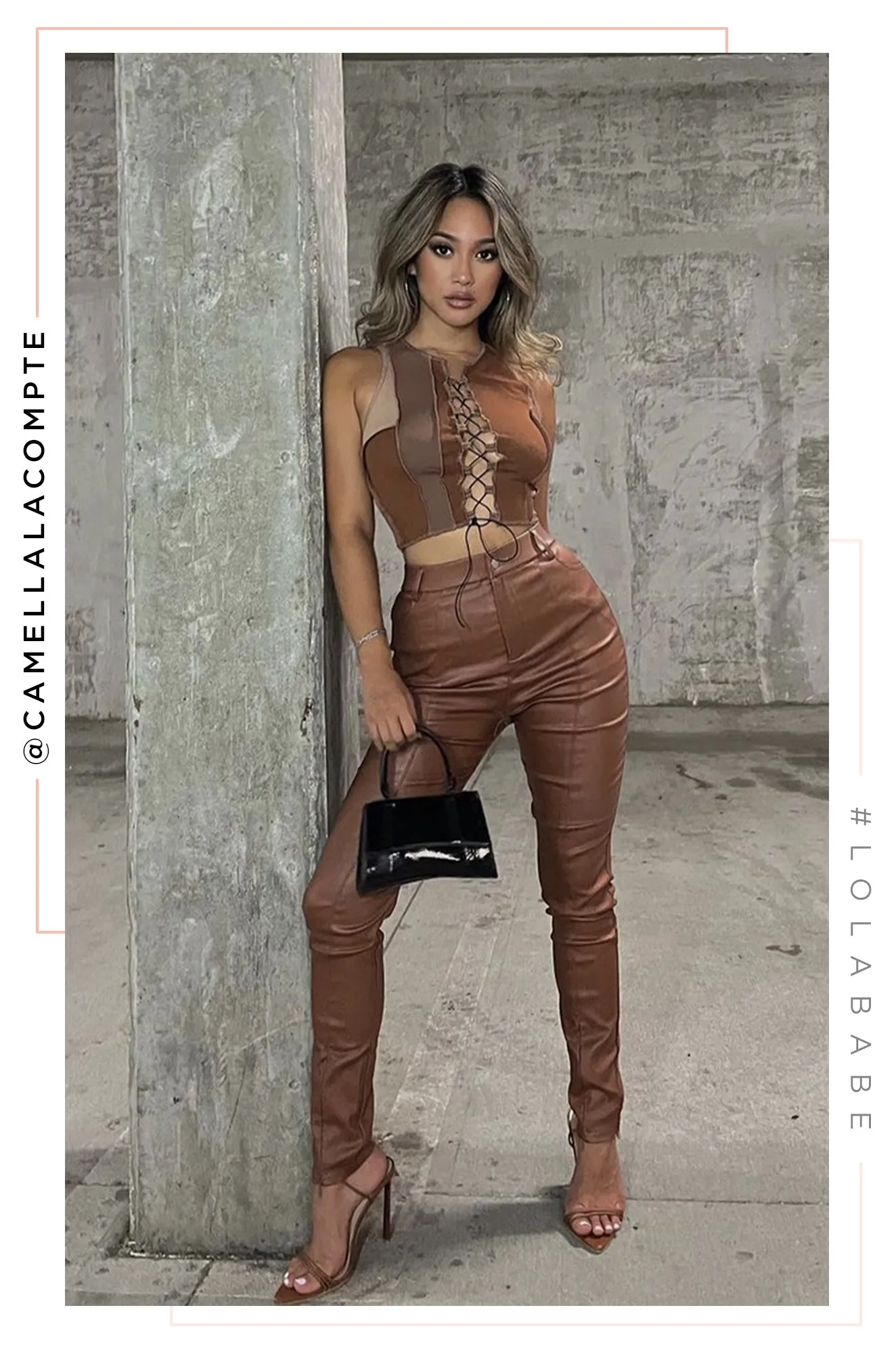 Got Game High Waist PU Skinny Pant - Rust