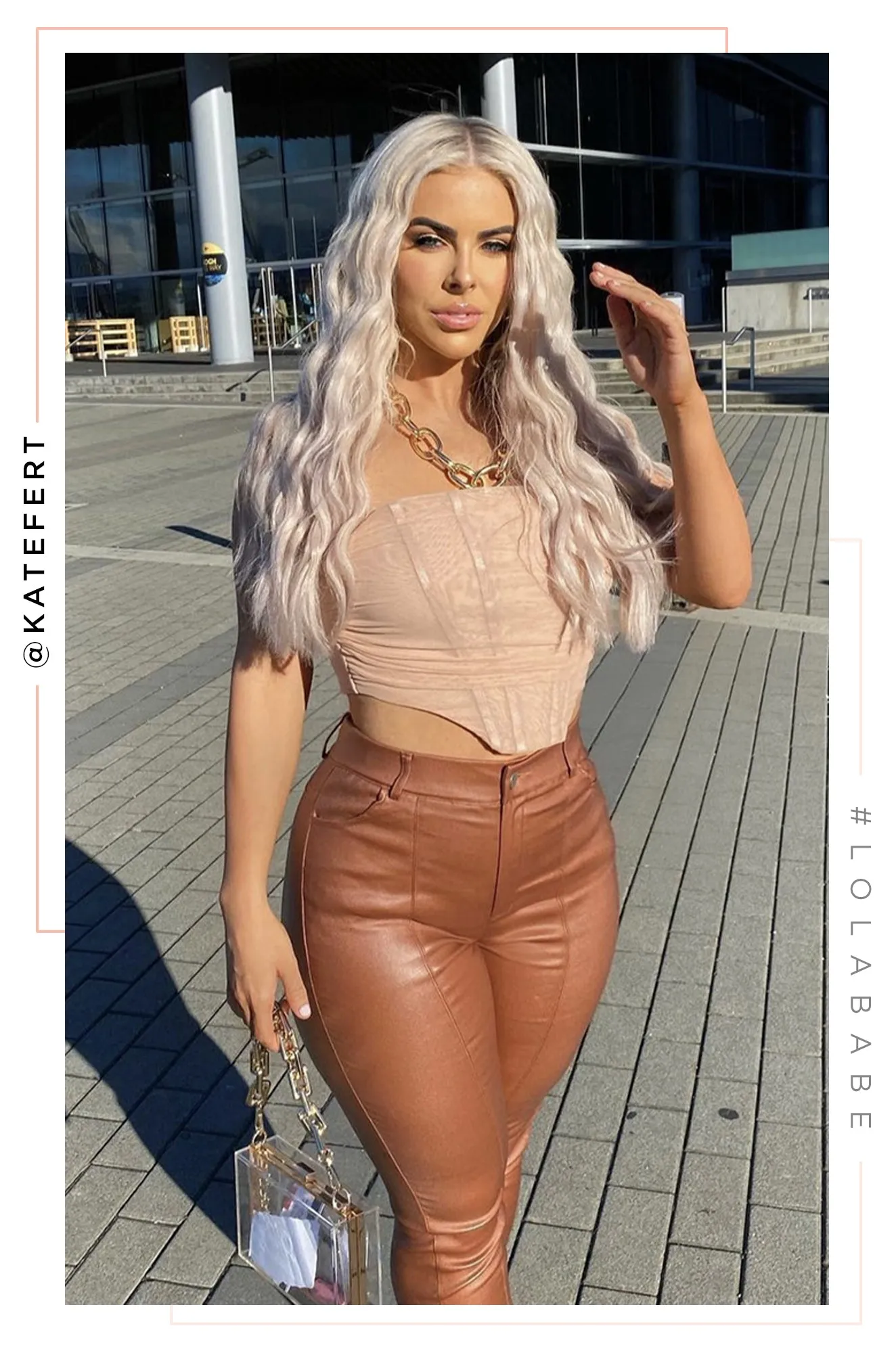Got Game High Waist PU Skinny Pant - Rust