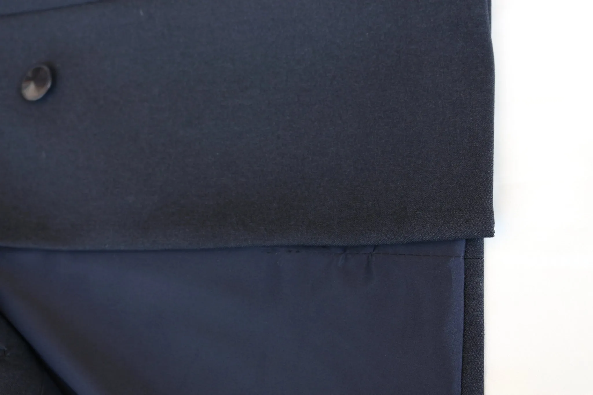 Hand-Embroidered Custom-made Women Pant Suit in Navy Blue