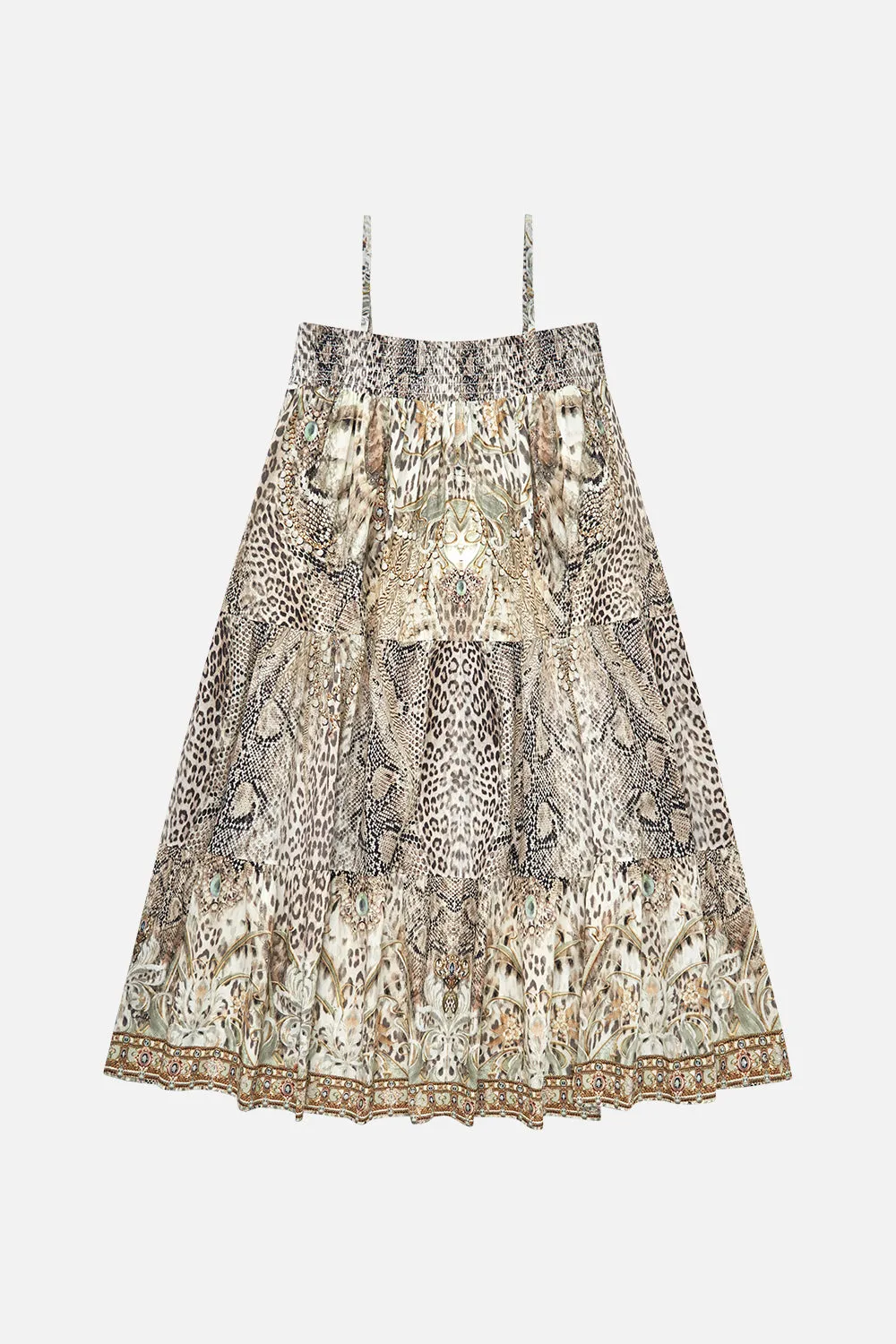 KIDS CONVERTIBLE SHIRRED MAXI SKIRT 12-14 LOOKING GLASS HOUSES