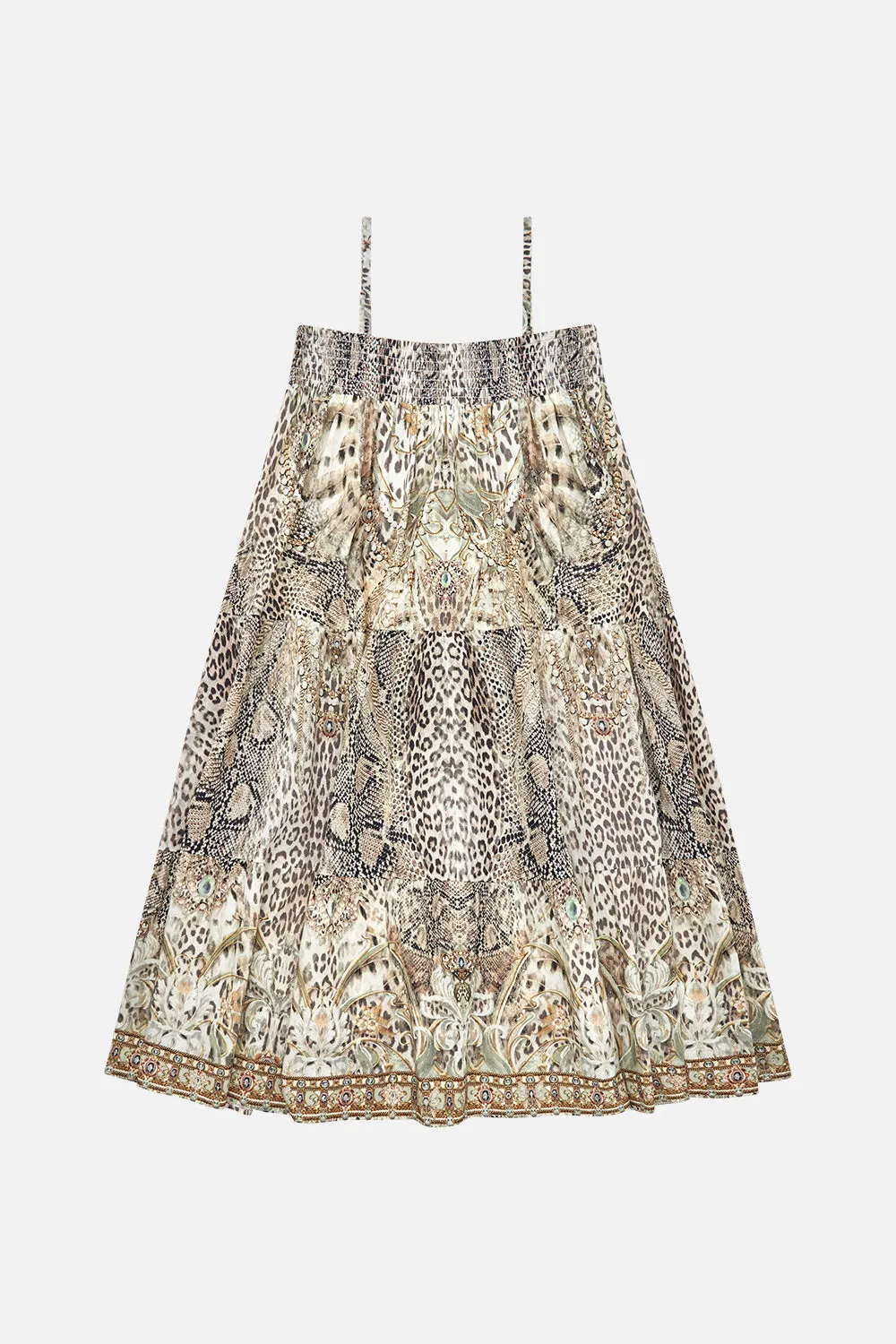 KIDS CONVERTIBLE SHIRRED MAXI SKIRT 12-14 LOOKING GLASS HOUSES