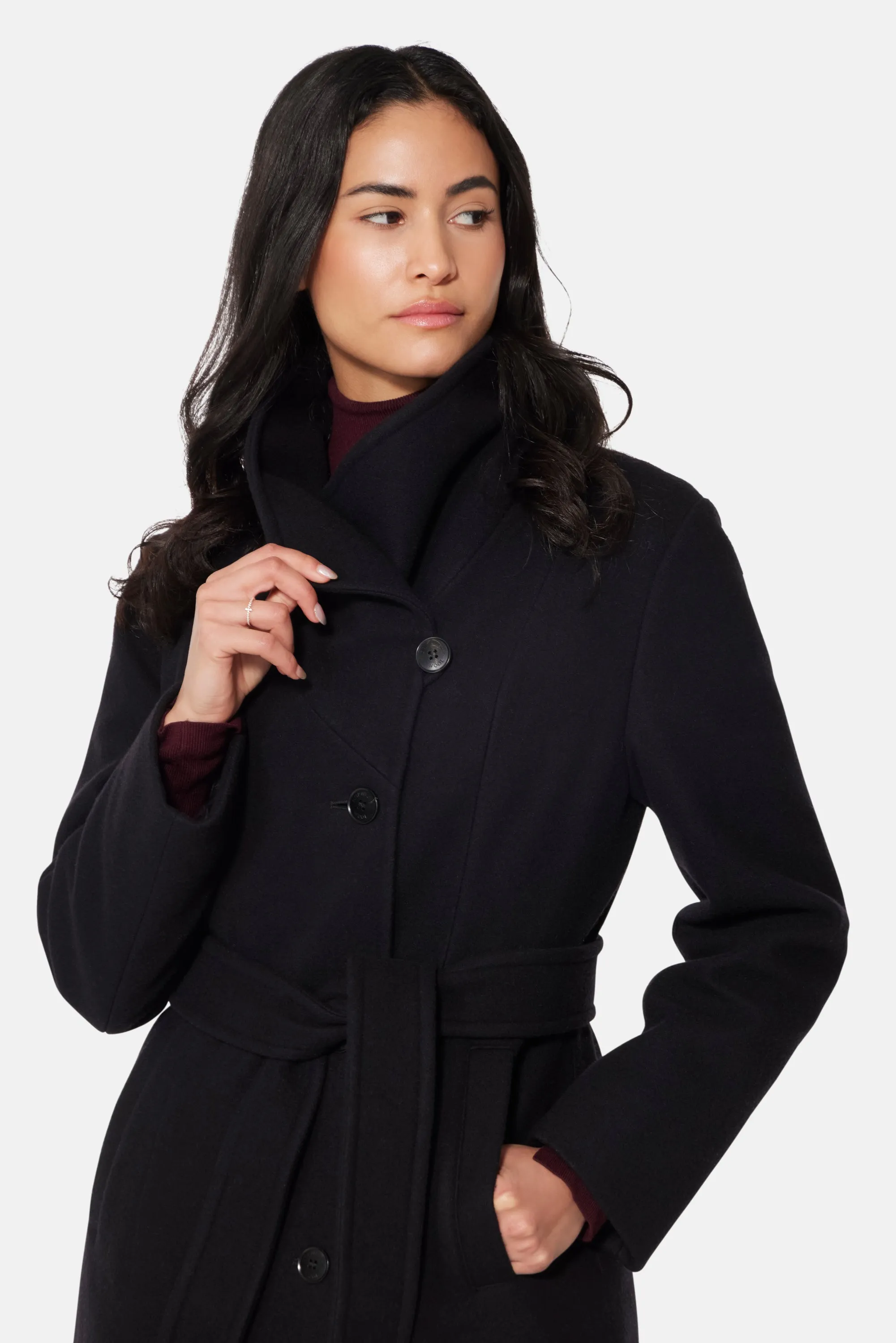 Long City Coat, Black