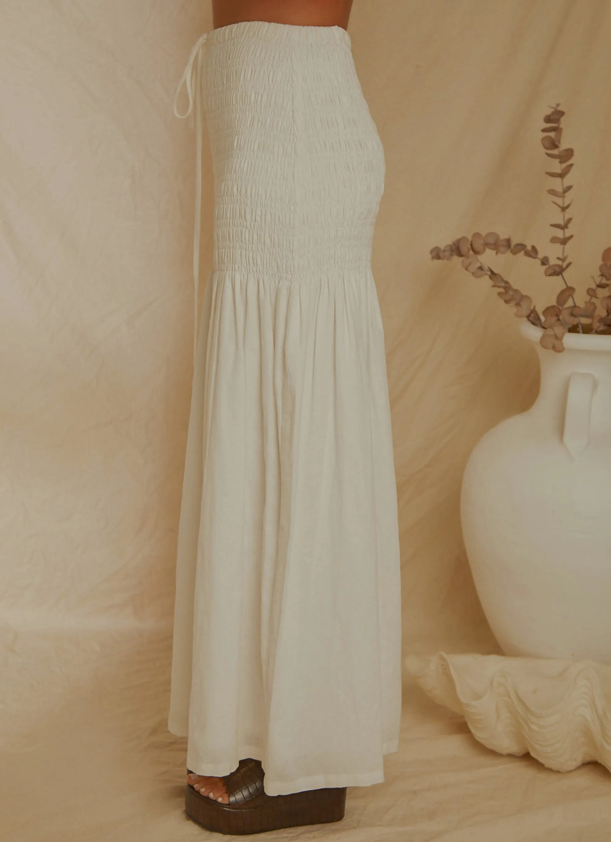 Lost Palms Maxi Skirt - White