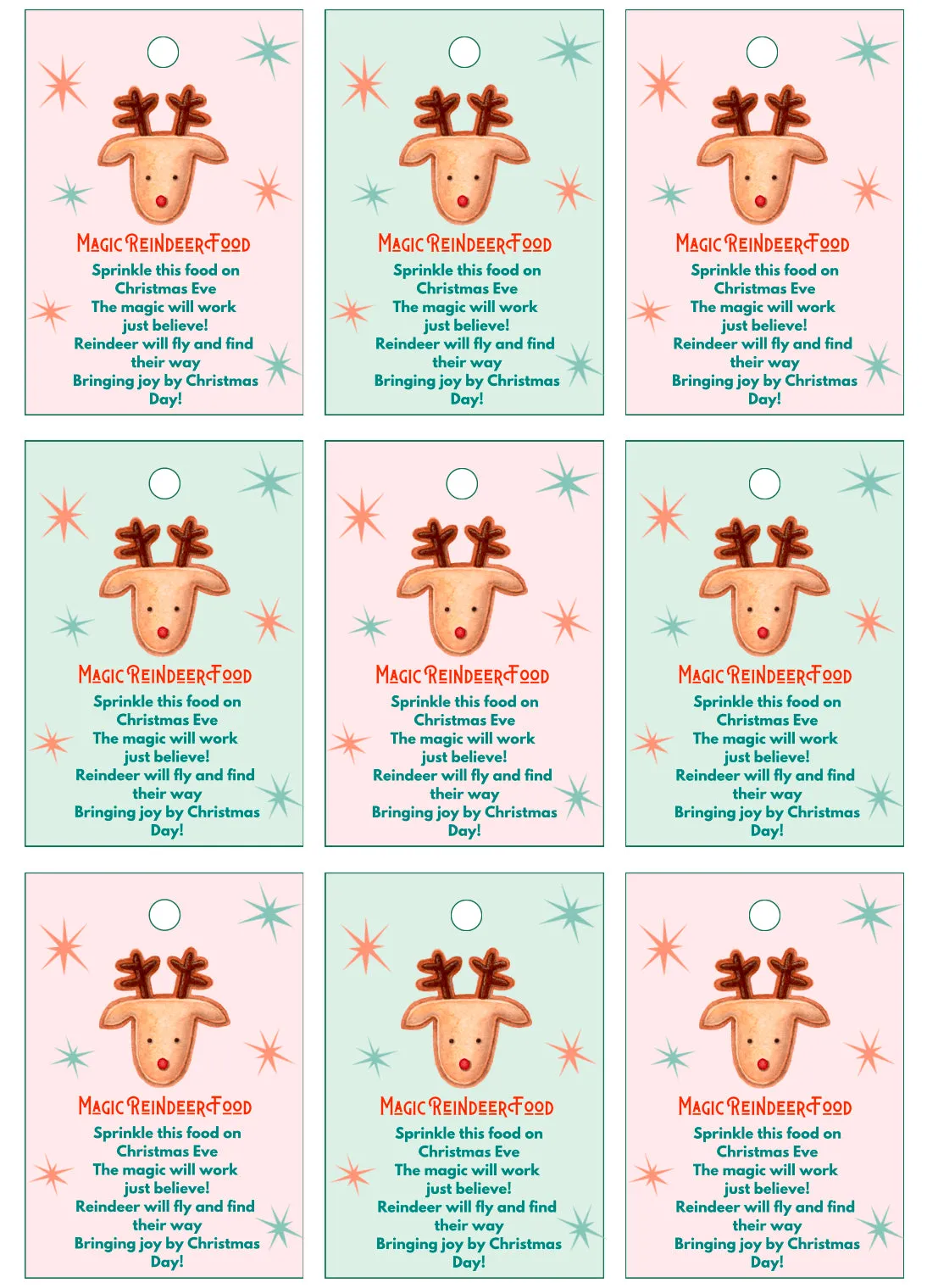 Magic Reindeer Food Printable