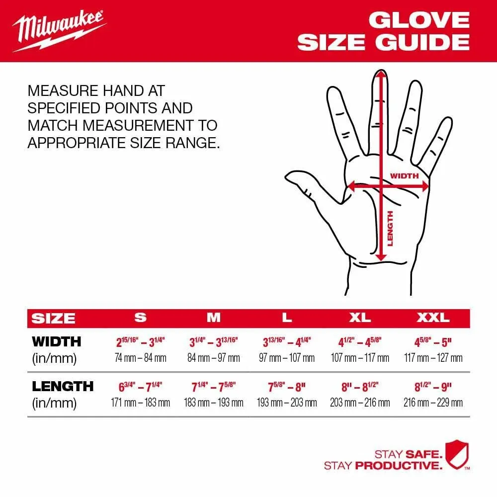 Milwaukee 48-73-8732B High Dexterity A3 Polyurethane Dipped Gloves - Large