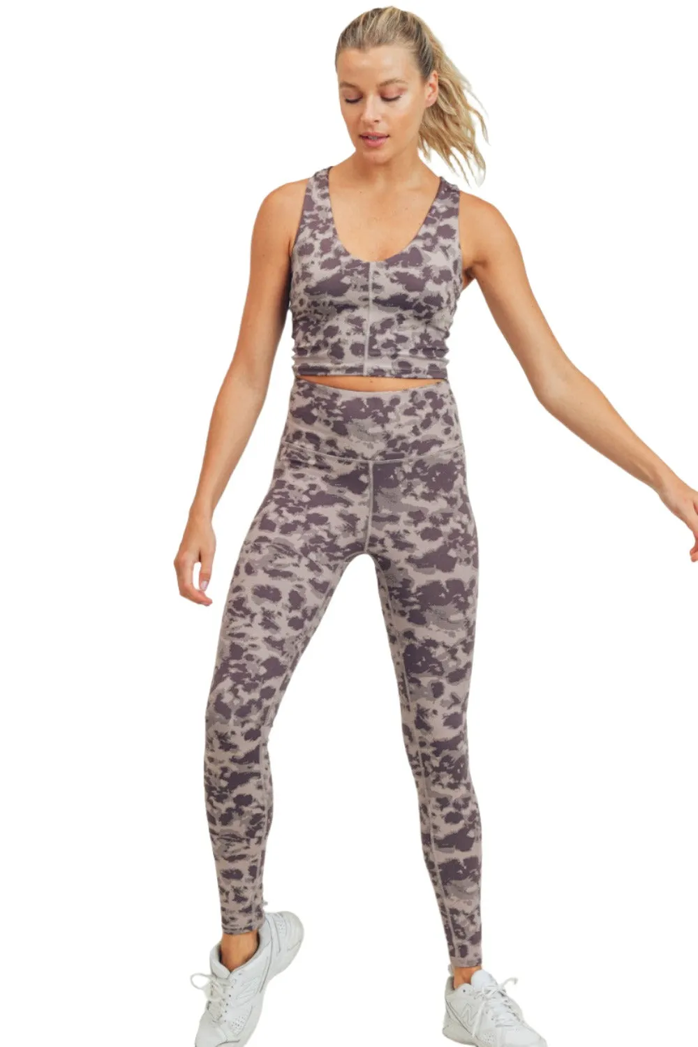 Mono B Textured Spotted  High waist Leggings APH-A075 and Plus