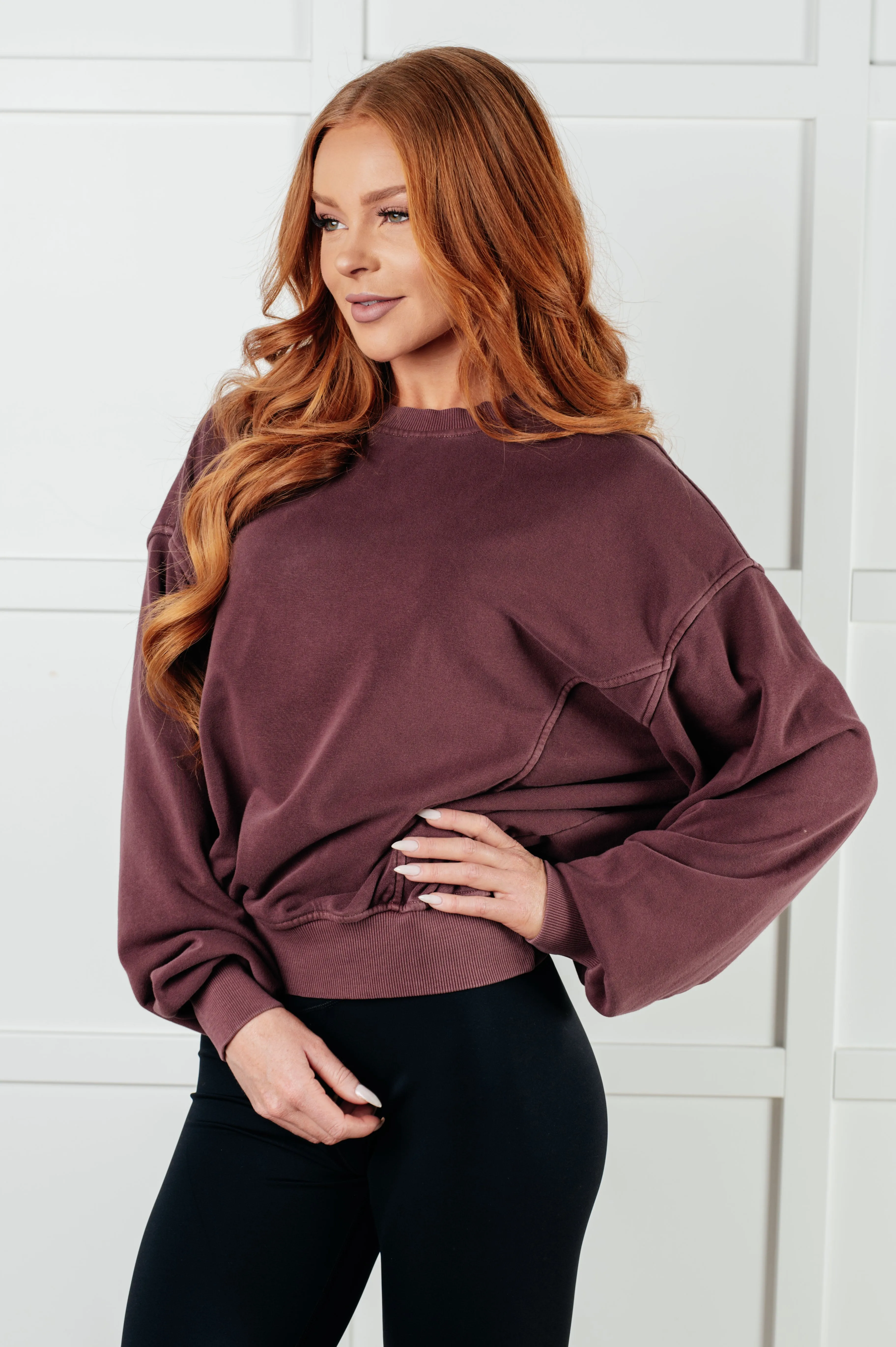 ONLINE EXCLUSIVE Beyond the Basics Pullover in Eggplant