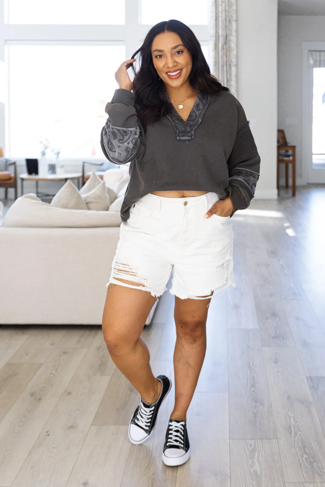 ONLINE EXCLUSIVE Moonstone Mineral Wash Pullover