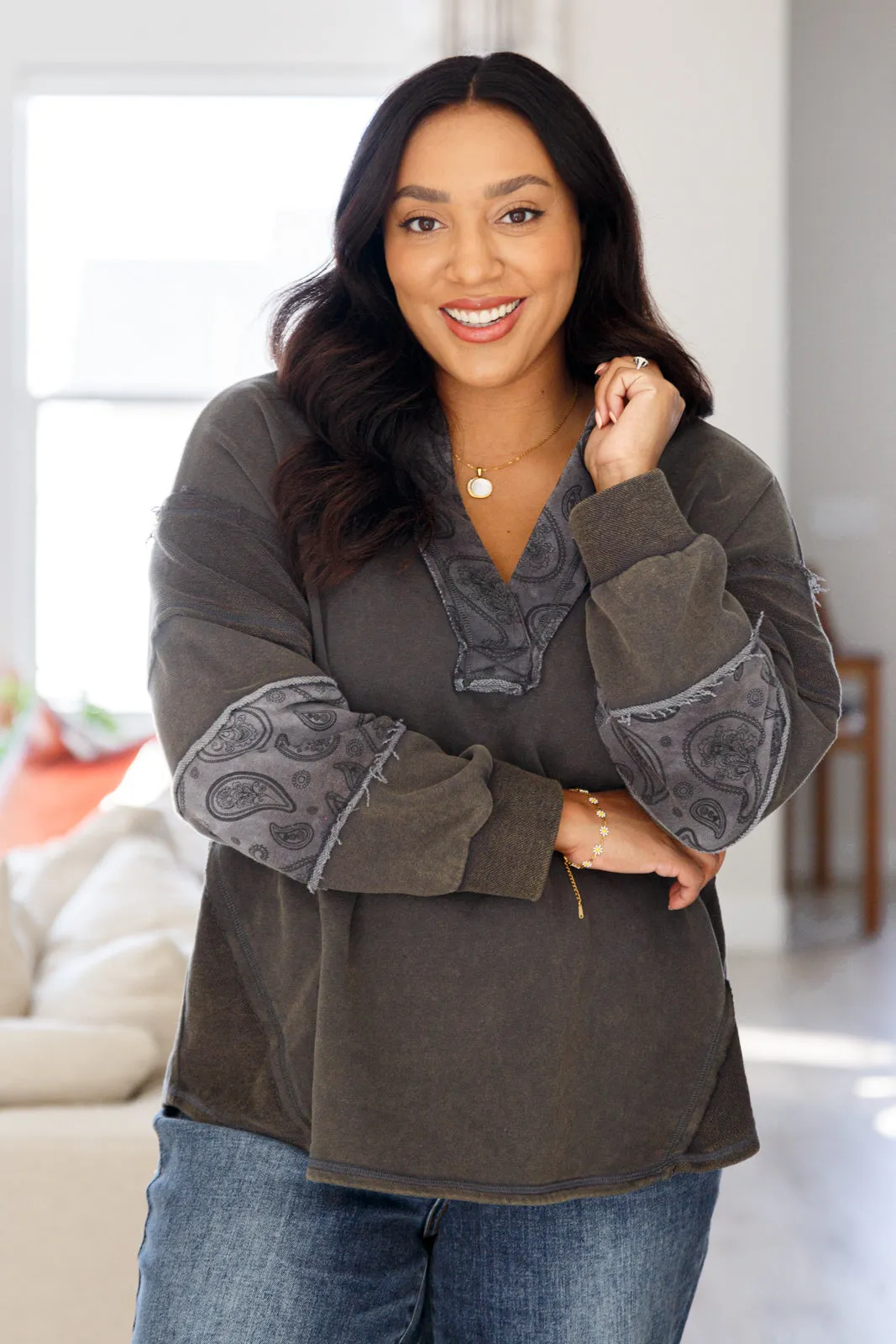 ONLINE EXCLUSIVE Moonstone Mineral Wash Pullover