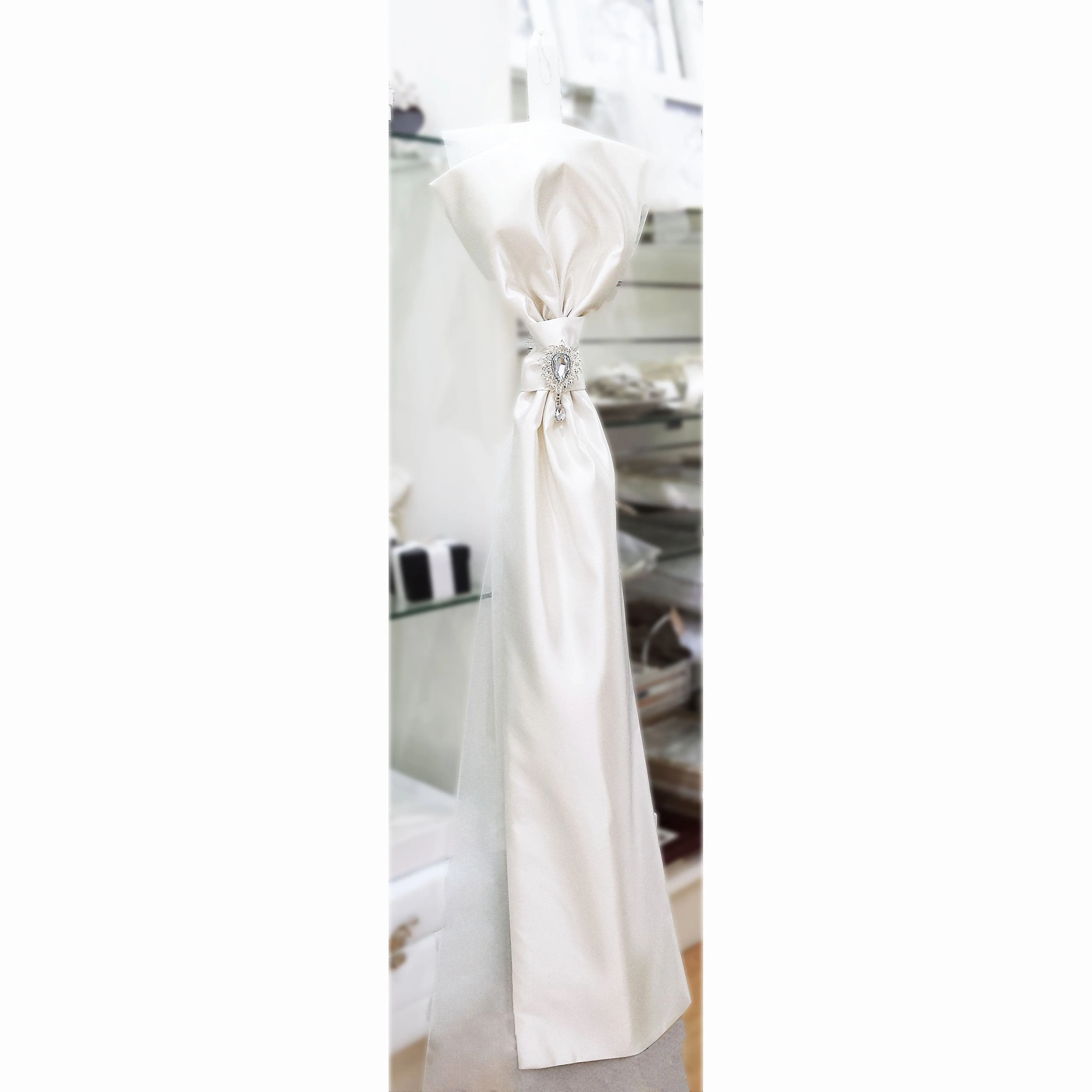 Orthodox Wedding Candles - Water Drop Brooch