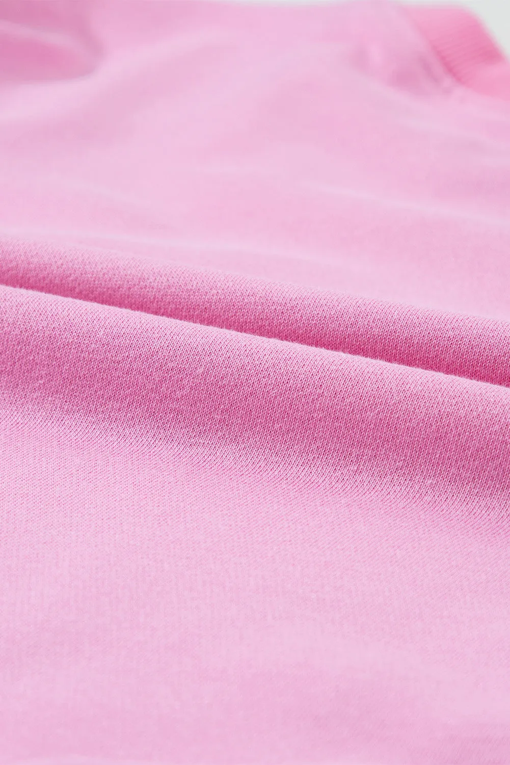 Pearl Detail Ribbed Crew Neck Sweatshirt
