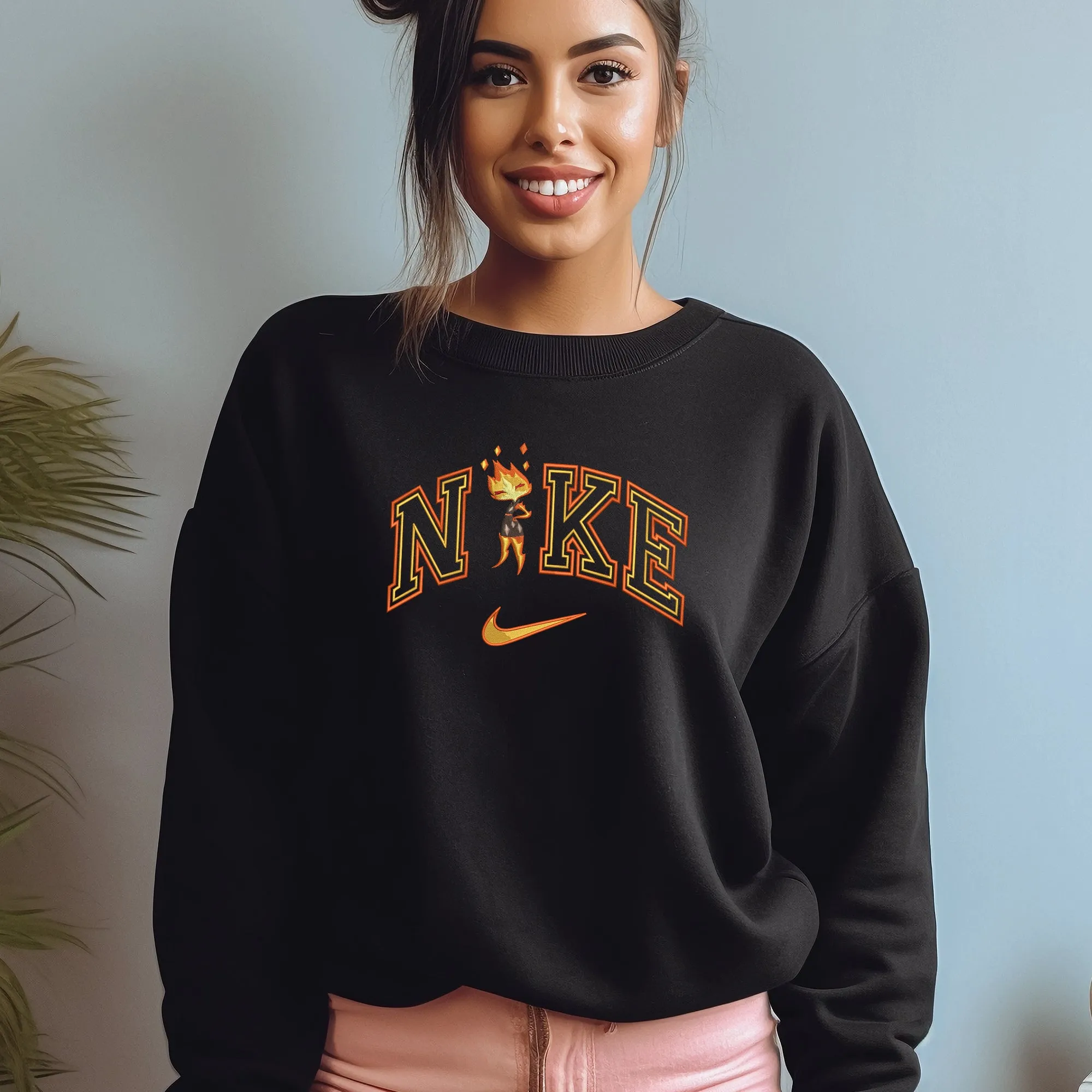 Personalized Wade & Ember Couple Nike Embroidered Adult Sweatshirt