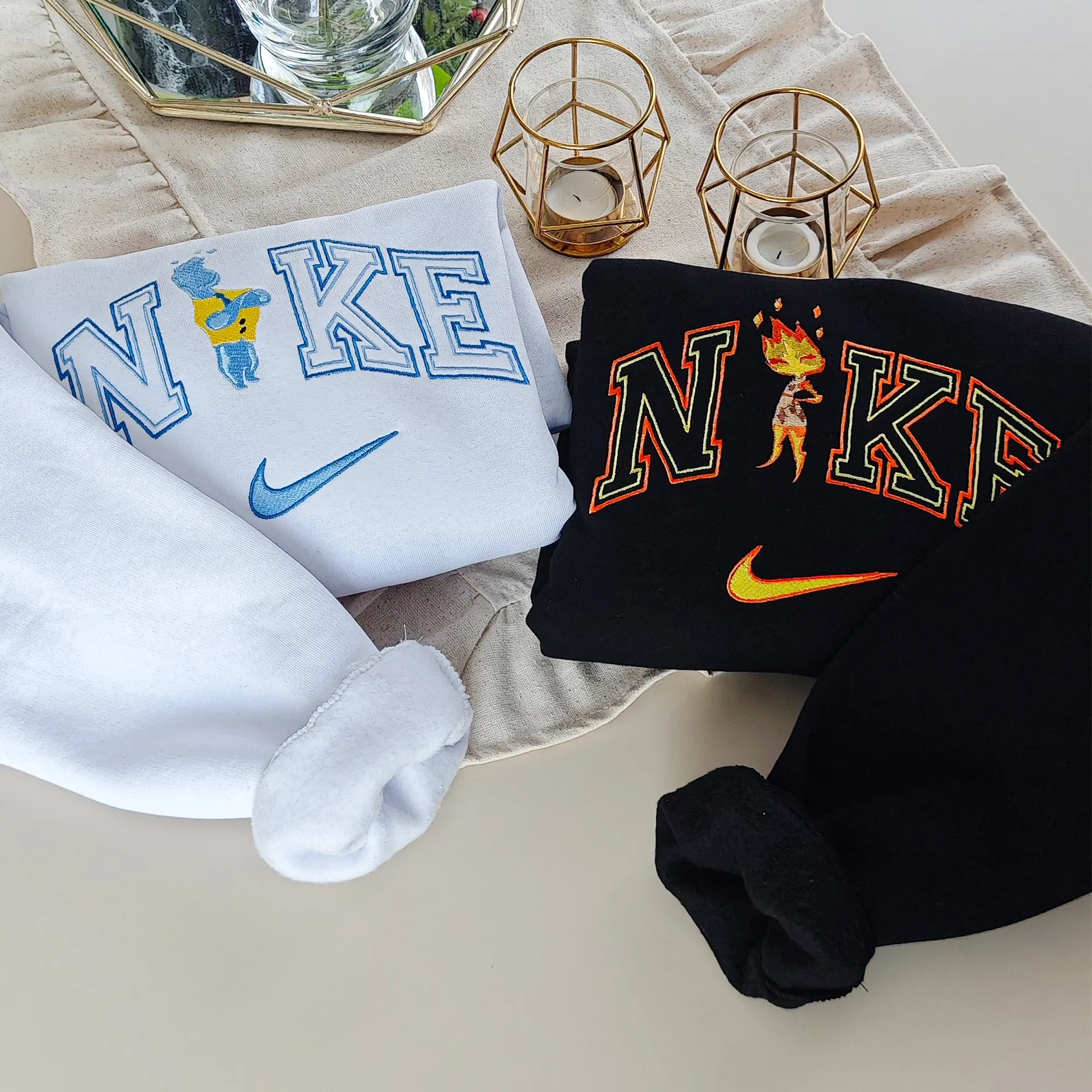 Personalized Wade & Ember Couple Nike Embroidered Adult Sweatshirt