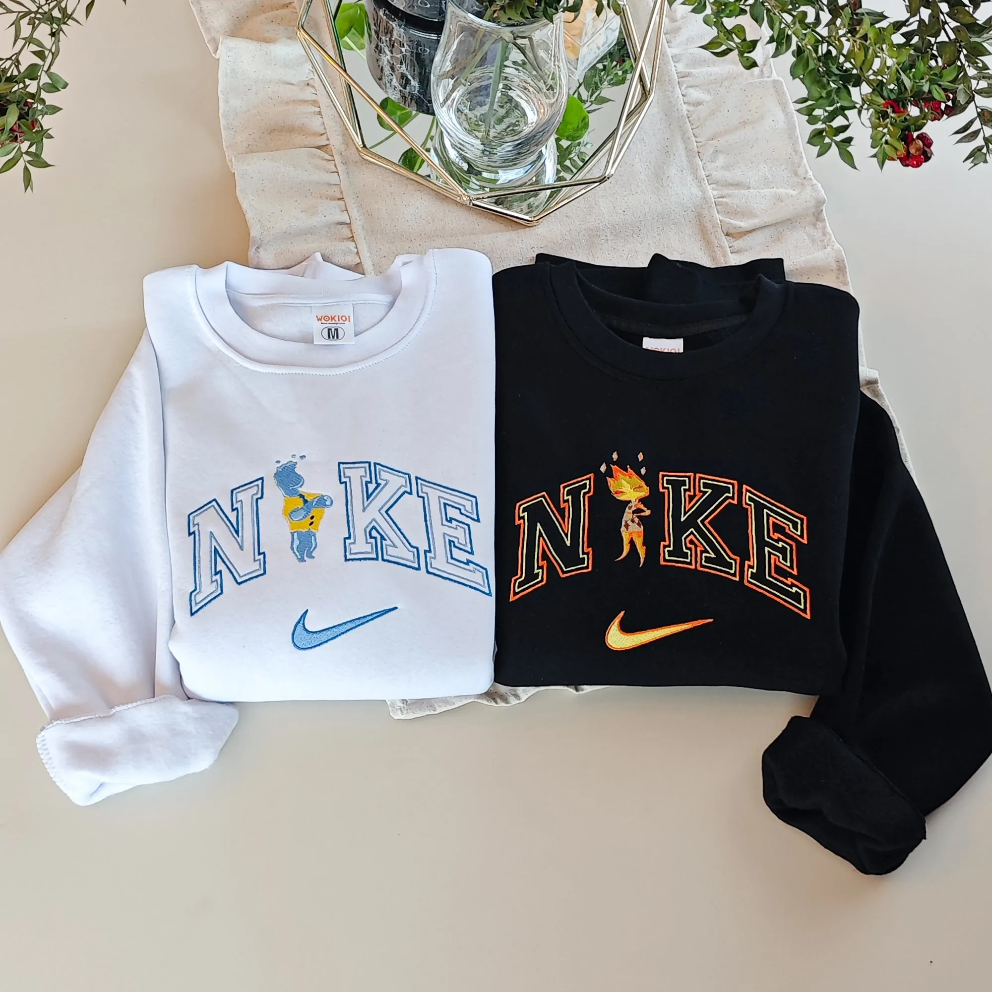 Personalized Wade & Ember Couple Nike Embroidered Adult Sweatshirt