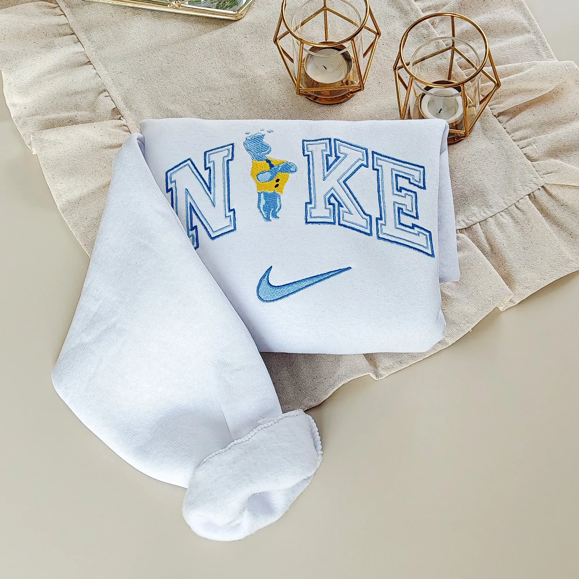Personalized Wade & Ember Couple Nike Embroidered Adult Sweatshirt