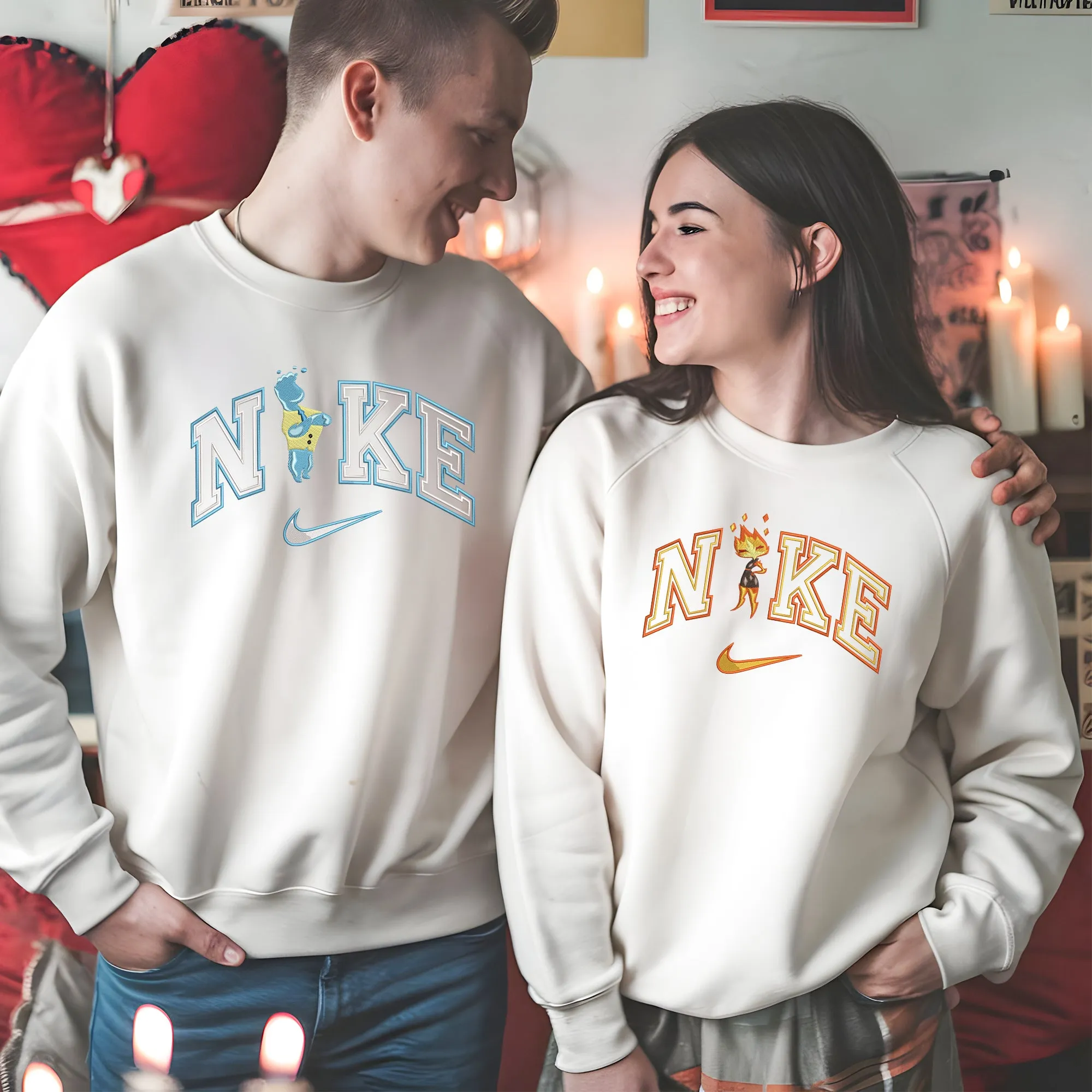 Personalized Wade & Ember Couple Nike Embroidered Adult Sweatshirt
